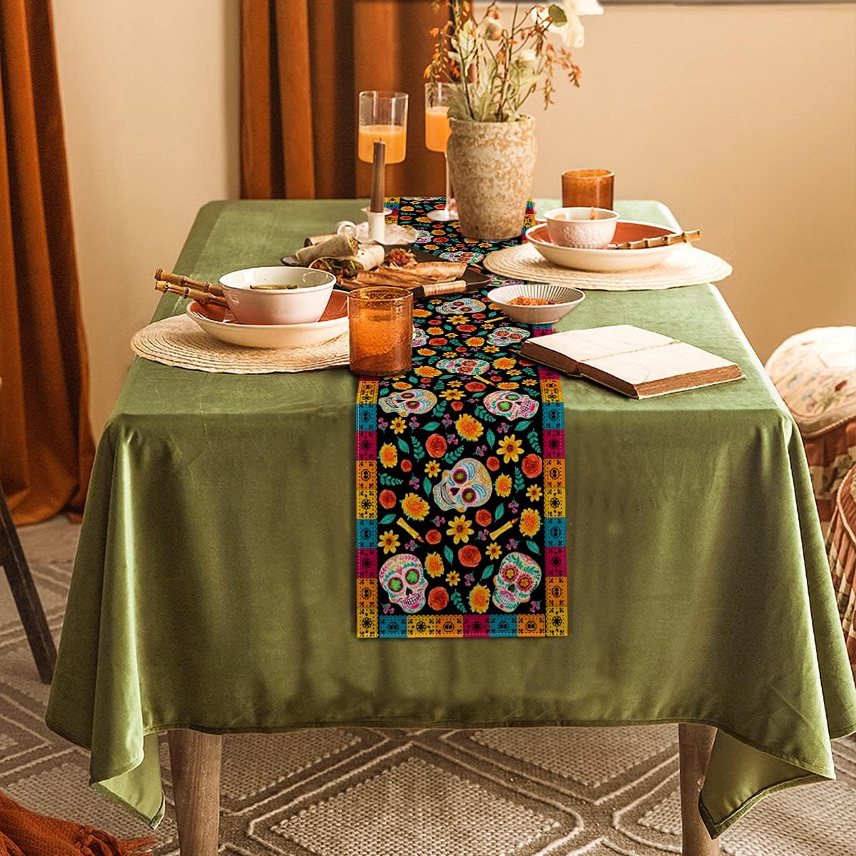 Dia De Los Muertos Mexican Festival Holiday Kitchen Dining Room Home Decoration (Multi-color)