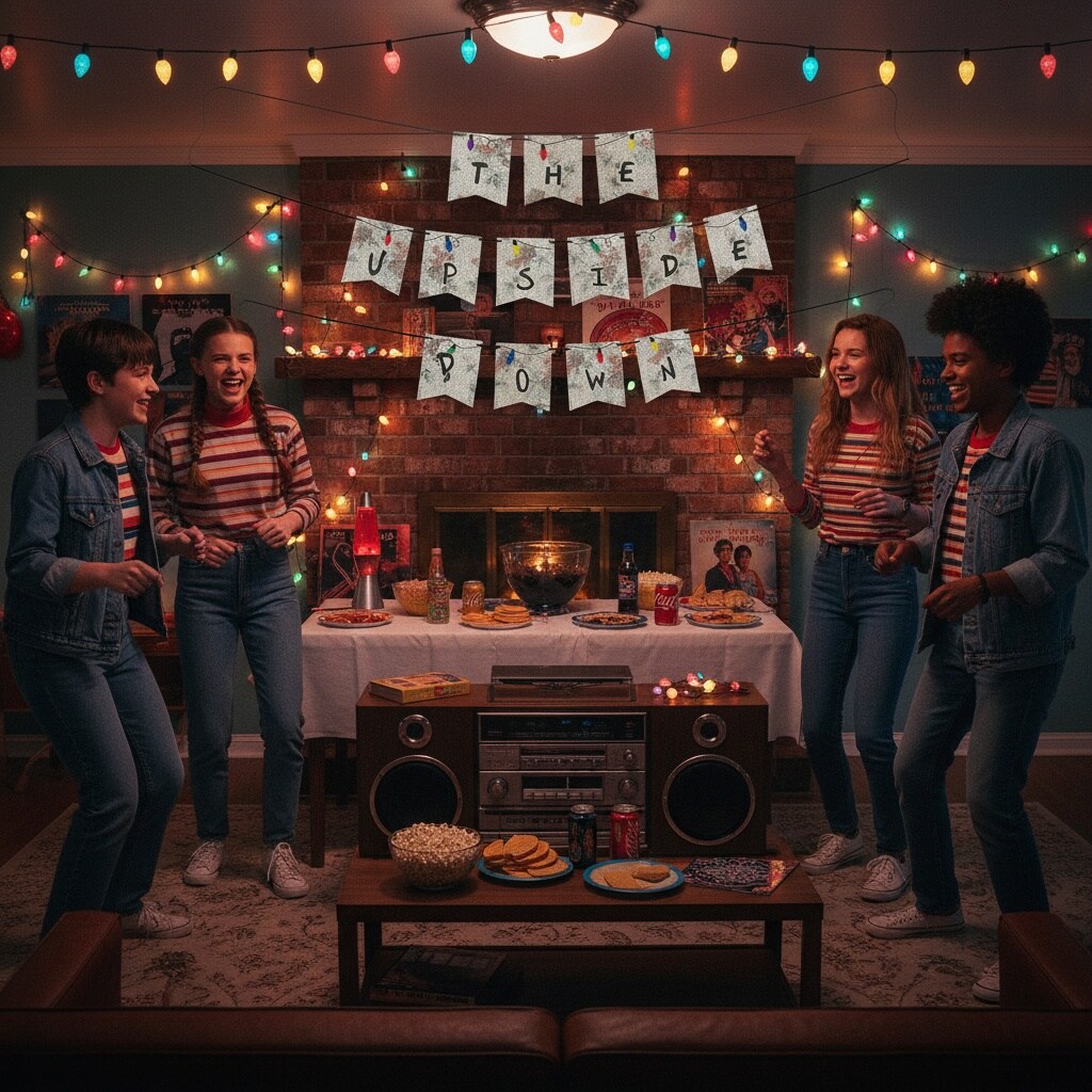 Stranger Things Customizable Banner Kit &#x2013; Party Decorations, DIY Pennants, Halloween &#x26; Themed Event Decor