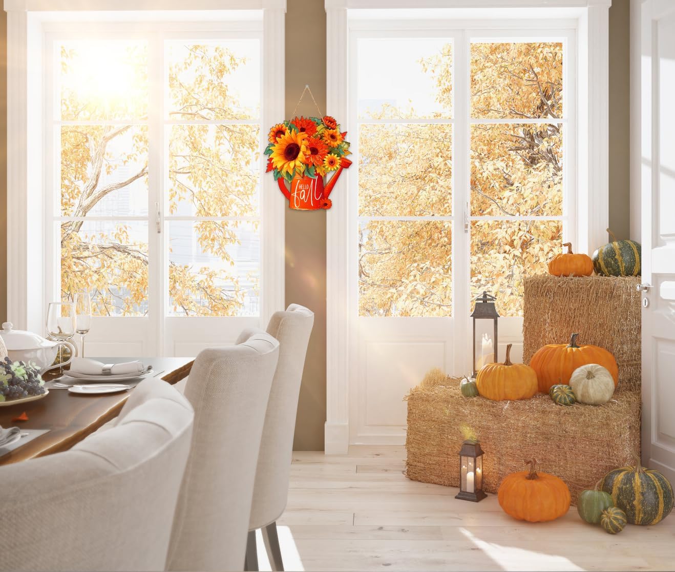 Hello Fall Door Sign - 11.2&#x27;&#x27; x 12(1 - Sunflower)