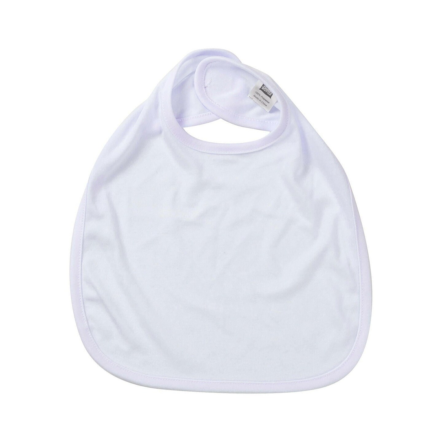 Craft Express 4-Pack Sublimation White Baby Bibs &#x2013; Soft Blanks for Custom Gifts
