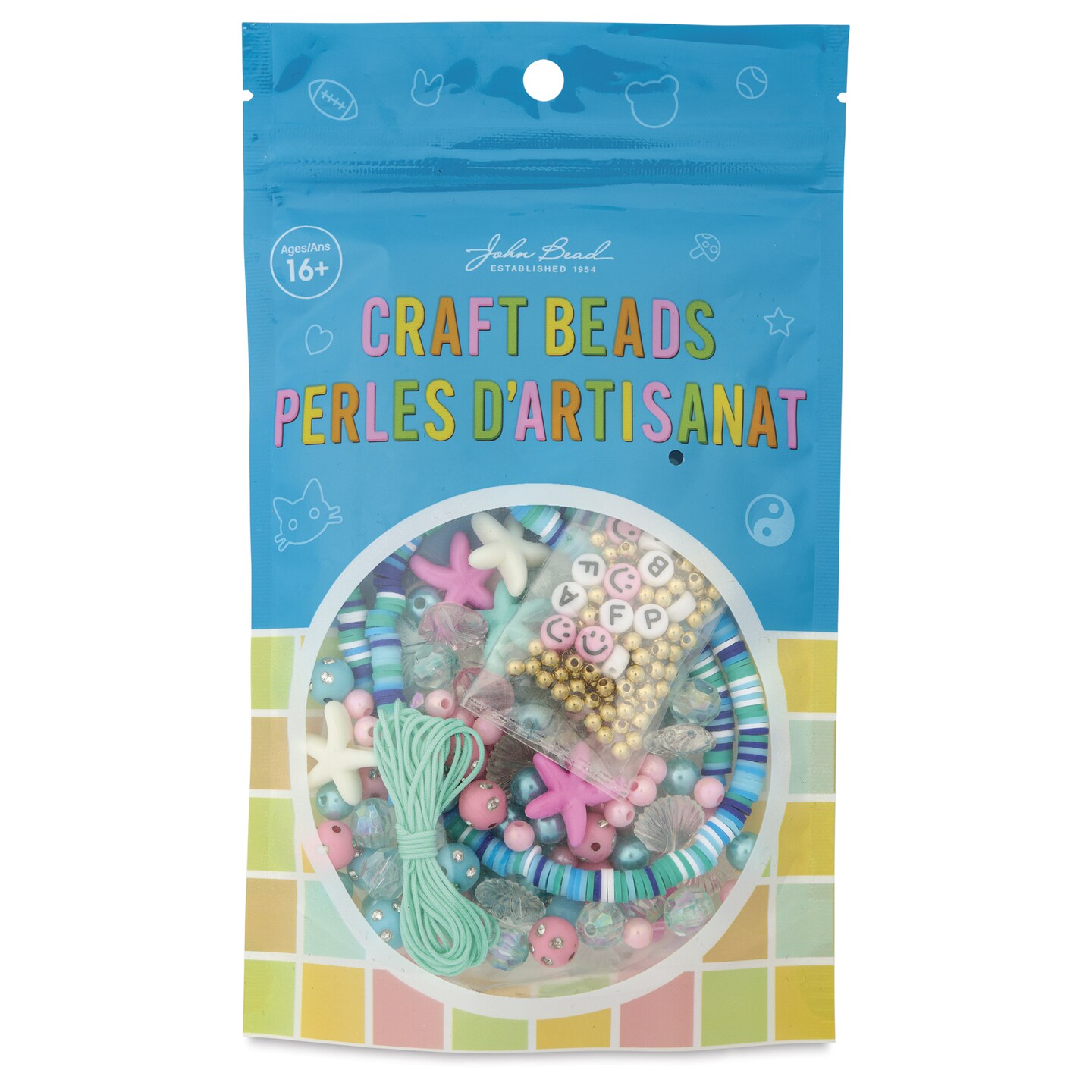 John Bead Craft Beads Bracelet Kit - Blue