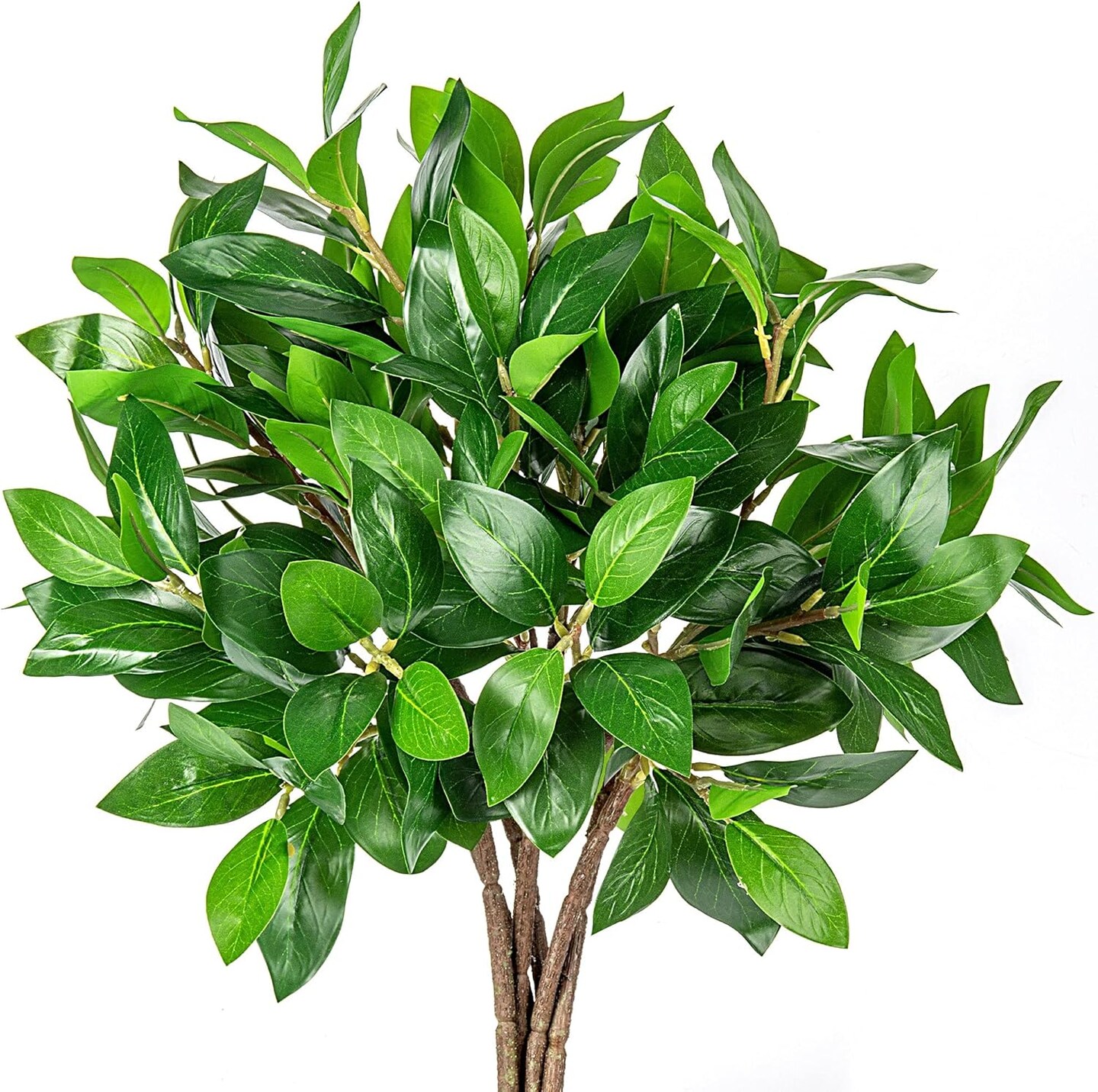Greenery Branches 21&#x201D; Tree Stems Artificial Plants Green Leaves Faux Bush, 6pcs Set