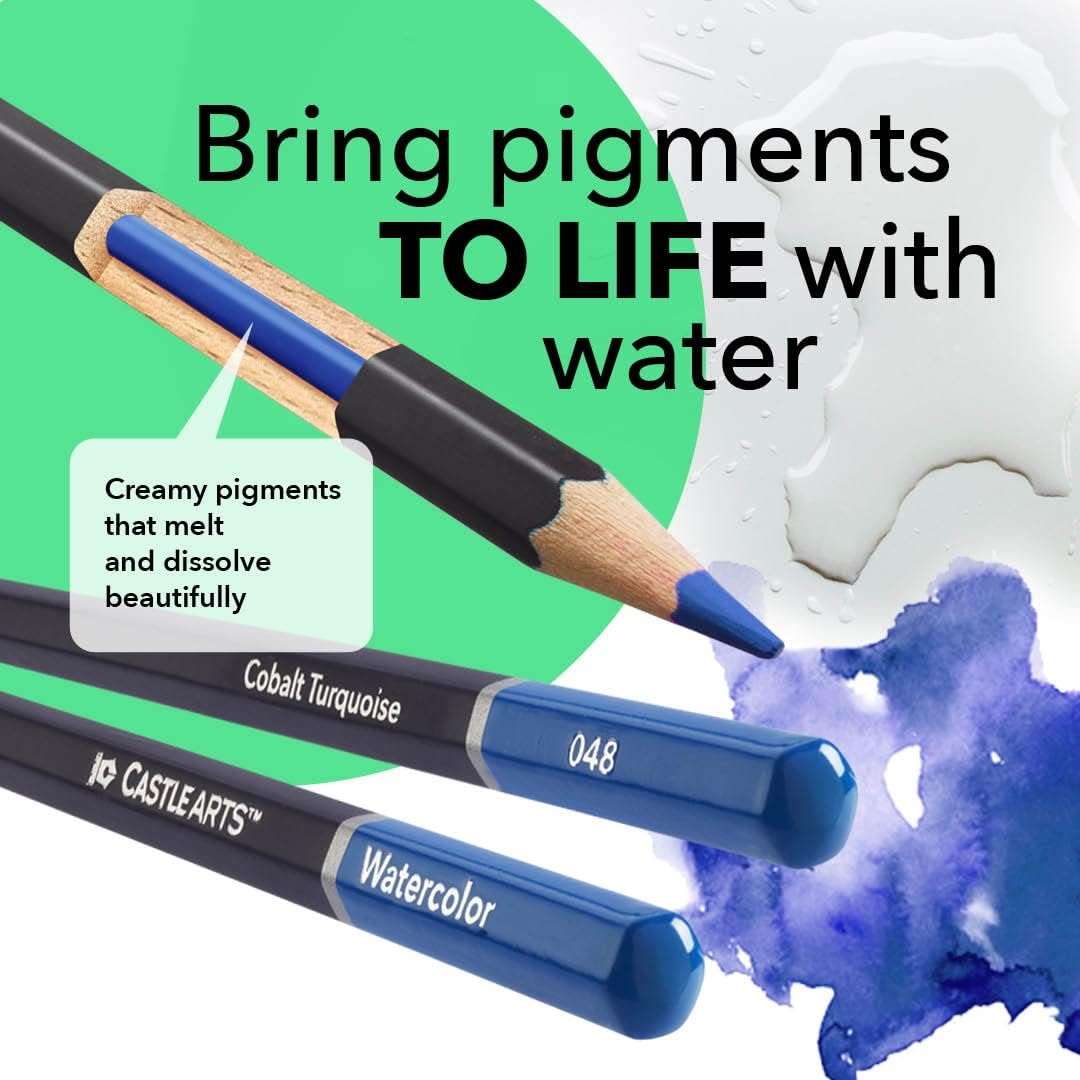 72 Watercolour Pencils Set, Luminous Premium Pigments for Mixing, Drawing and Painting