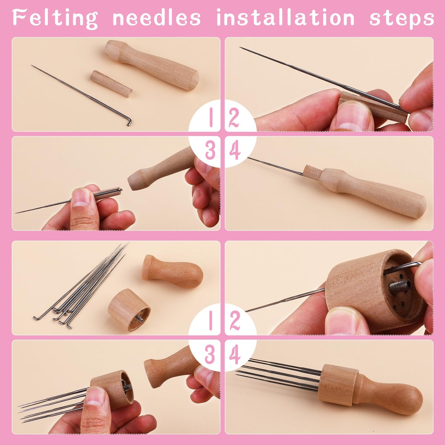 Complete Wool Felting Tool Kit,Needle Felting Supplies Needle Felting Kit with 90Pcs Needle Felting Needles,3Pcs Needle Bottles,2Pcs Needle Felting Pen,Needle Felting Tools for Beginner,Professional