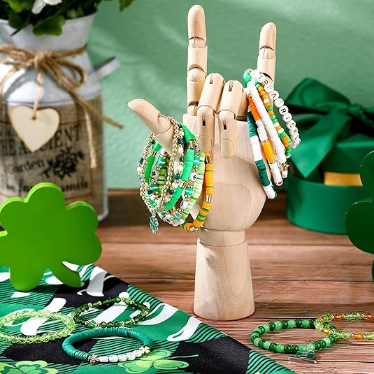 Stackable Beaded Stretch Bracelet Vinyl Polymer Clay Surfer Heishi Bracelets with Lucky Letters