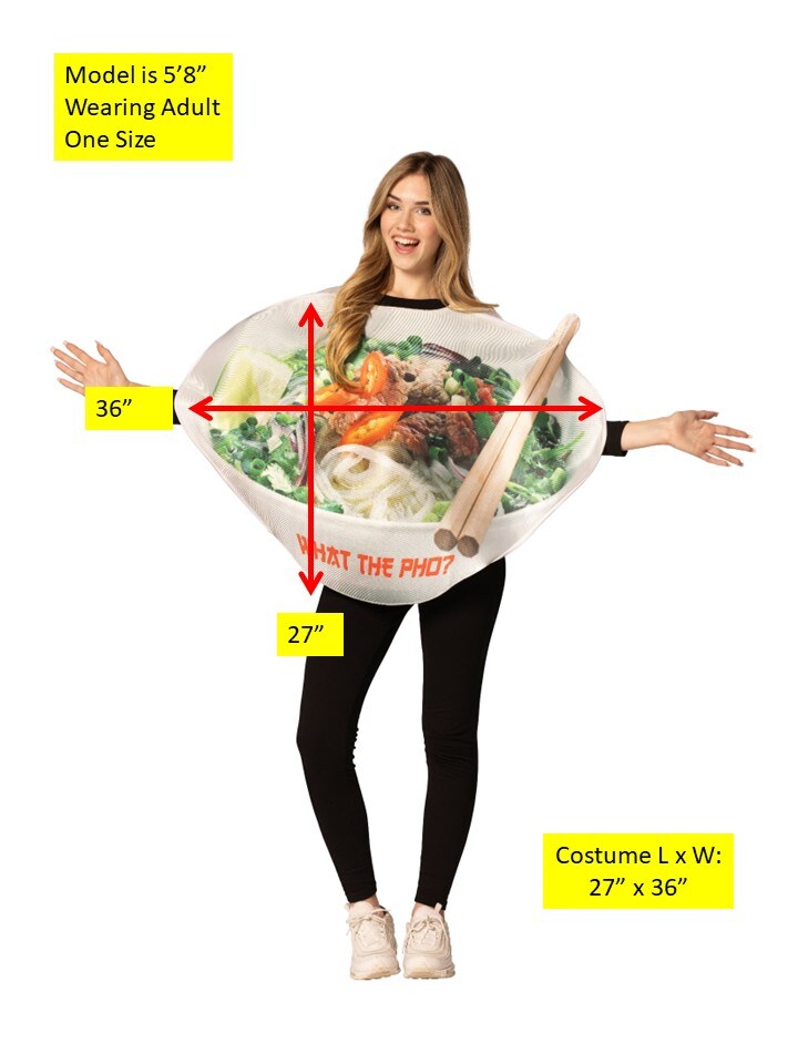 Pho Bowl Halloween Costume, Adult One Size