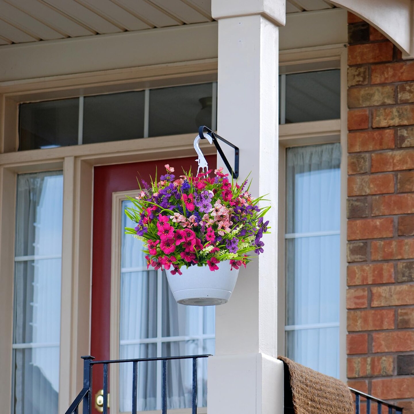 12 Bundles Artificial Flowers for Outdoors – UV-Resistant Silk & Faux Plastic Greenery Shrubs, Mixed Colors for Garden, Porch, Window Boxes, and Planters