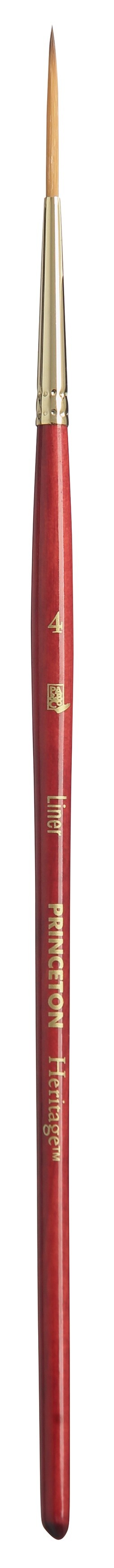 Princeton Series 4050 Heritage Synthetic Sable Brush-Short Handle Liner Size 4