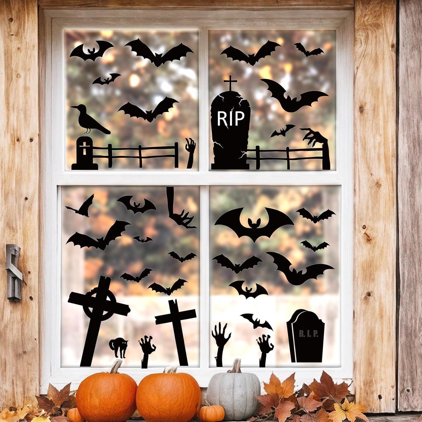 Halloween Bats Window Clings