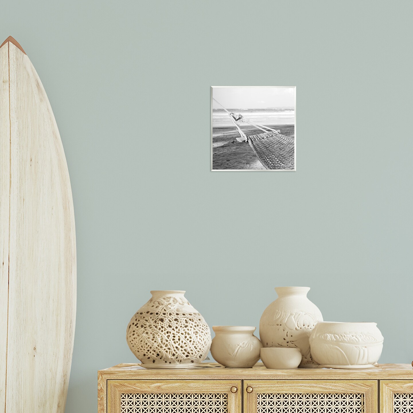 Stupell Industries Hammock Lounging by Shore Wall Plaque Art Design by LSR Design Studio
