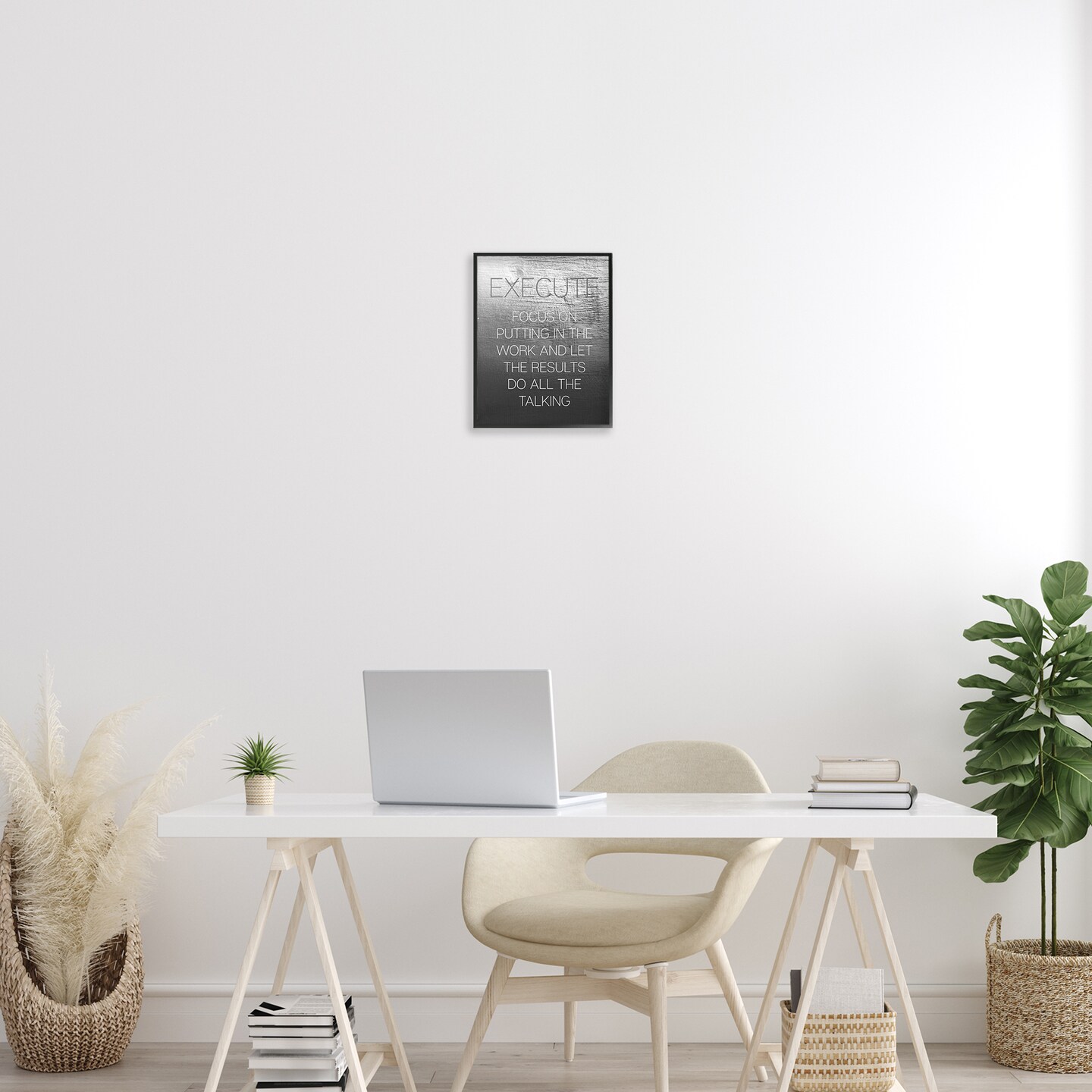 Stupell Industries Execute Motivational Definition Framed Giclee Wall Art Design by Daphne Polselli