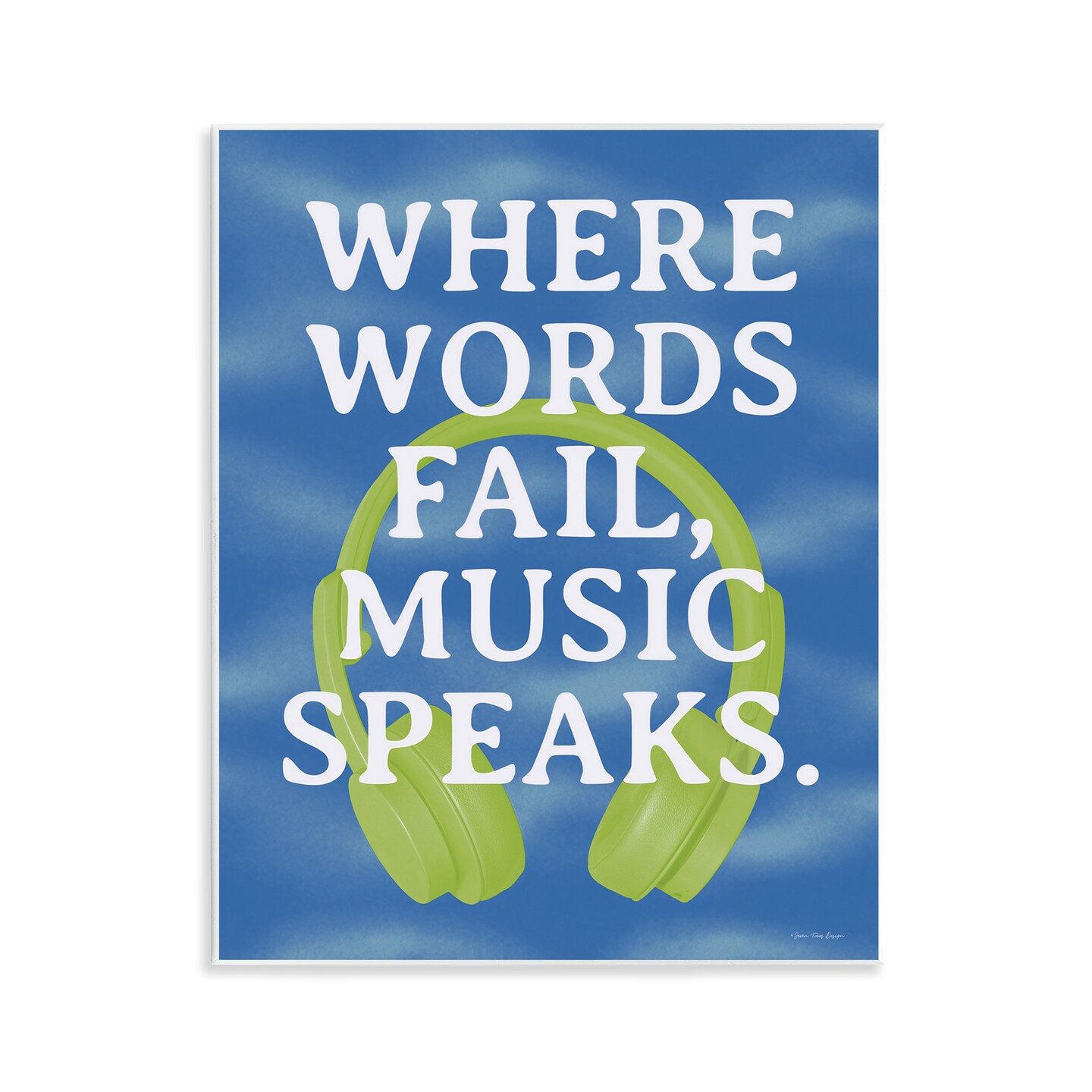 Stupell Industries Words Fail Music Speaks Wall Plaque Art Design by Seven Trees Design