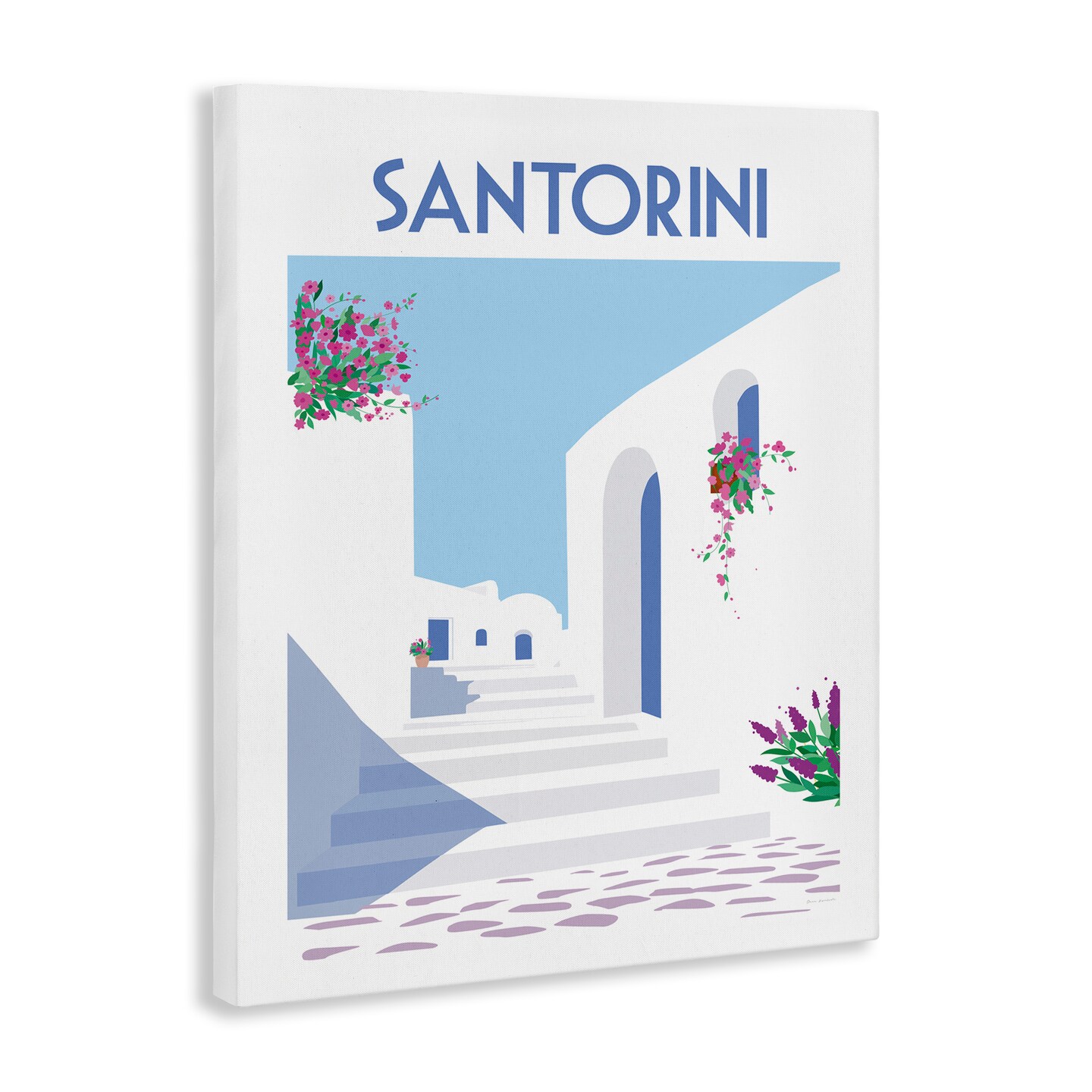 Stupell Industries Santorini White Architecture Canvas Wall Art Design by Omar Escalante