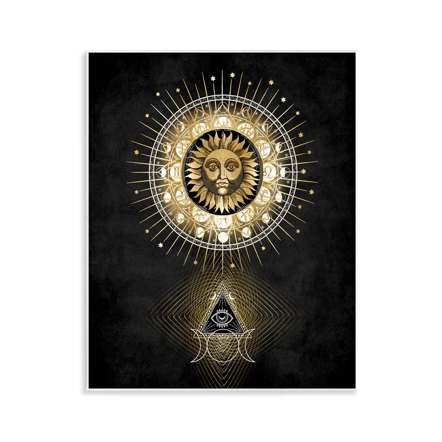 Stupell Industries Astral Symbols & Sun Wall Plaque Art Design by Oliver Jeffries