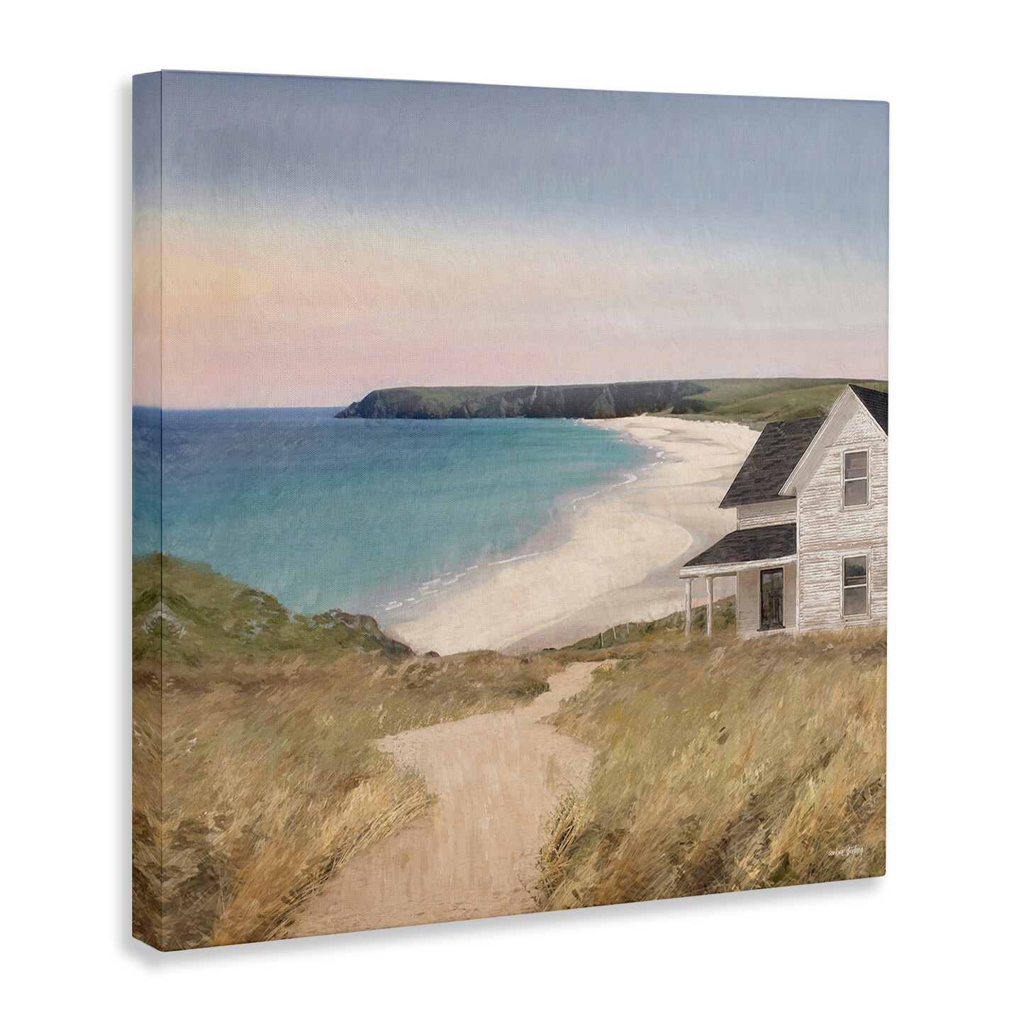 Stupell Industries Cottage Down By Shore Canvas Wall Art Design by Amber Sterling