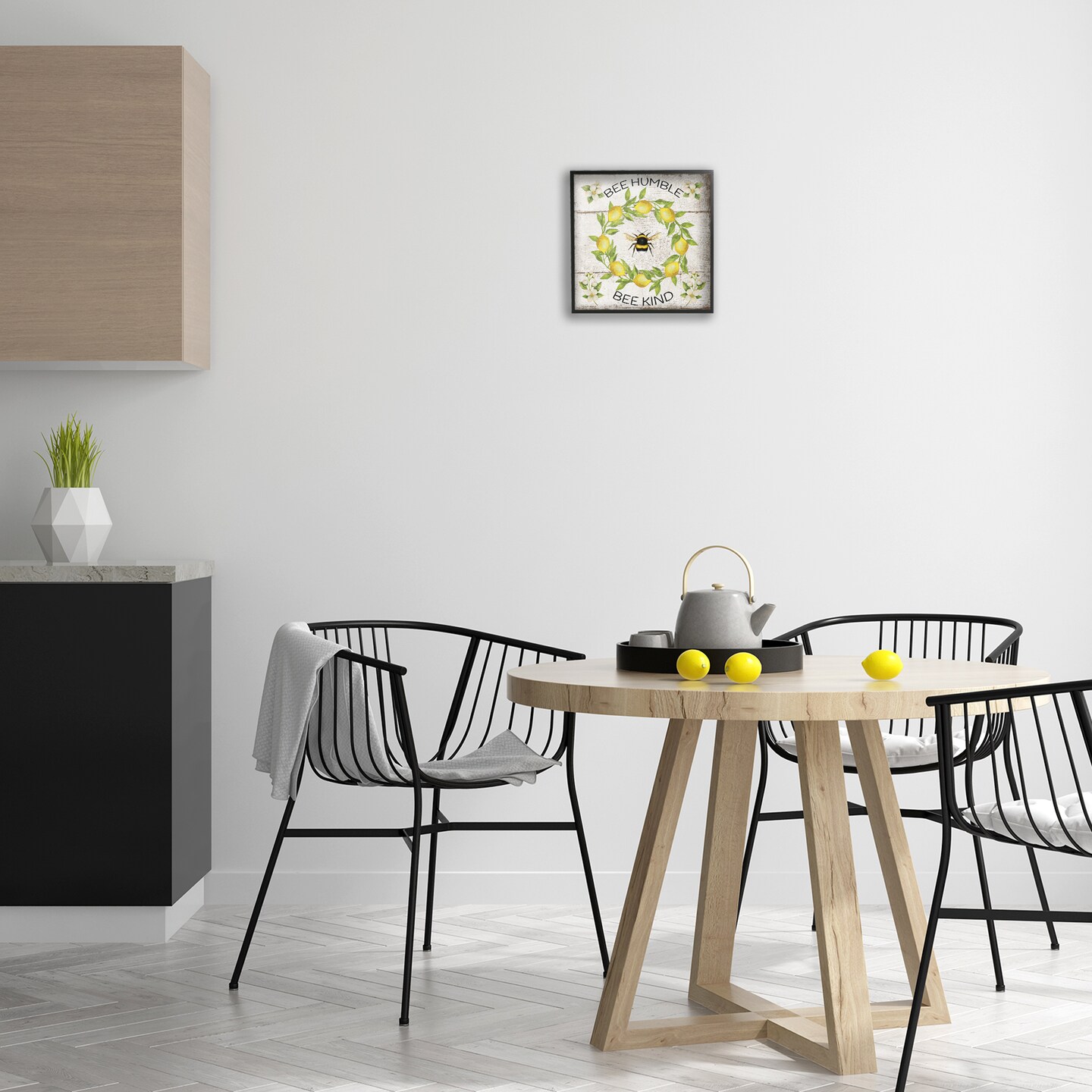 Stupell Industries Bee Humble & Kind Rustic Framed Giclee Wall Art Design by Creatif Belle