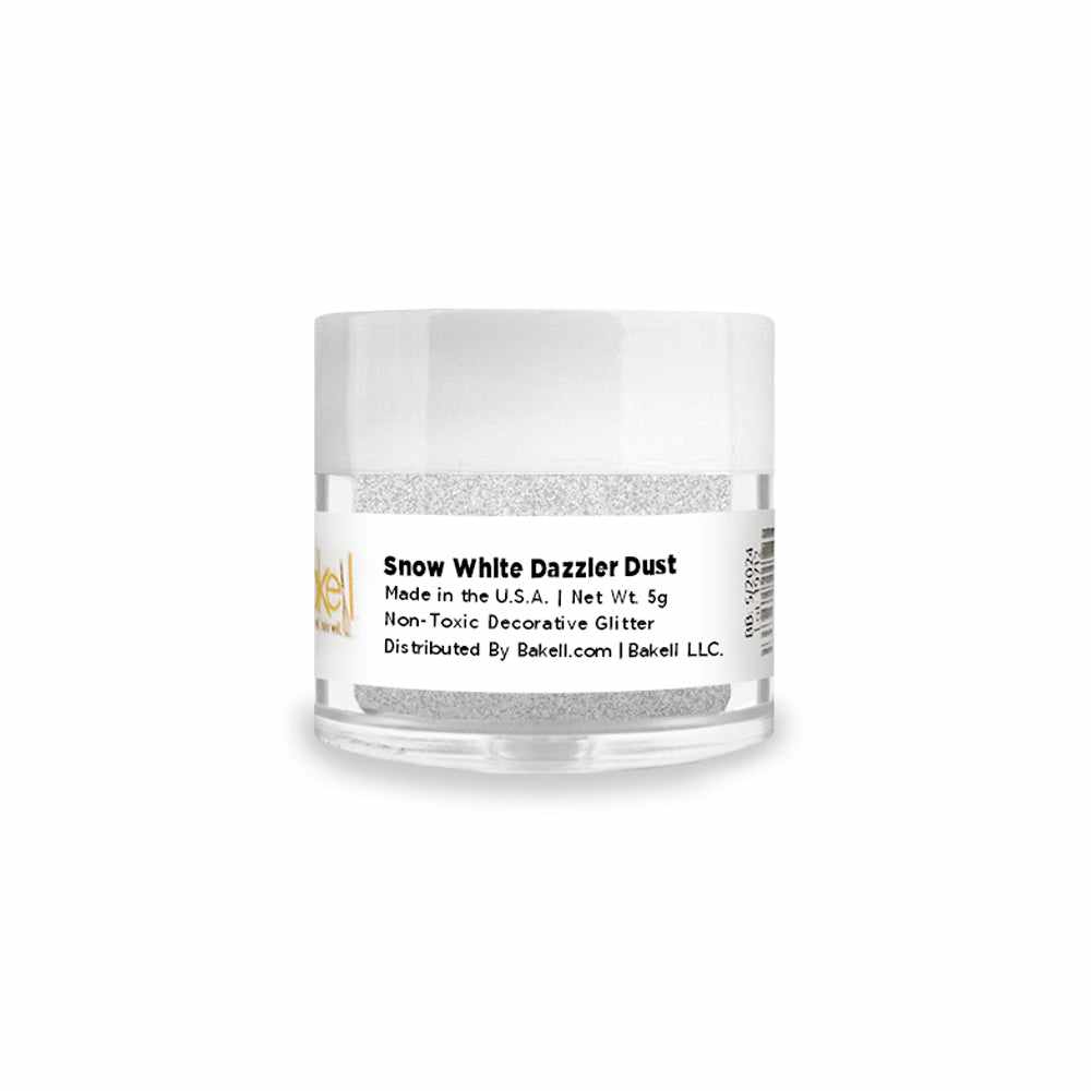 Bakell - Snow White Dazzler Dust (5g, 1x Jar) Non-Toxic Decorating Glitter for Arts and Crafts