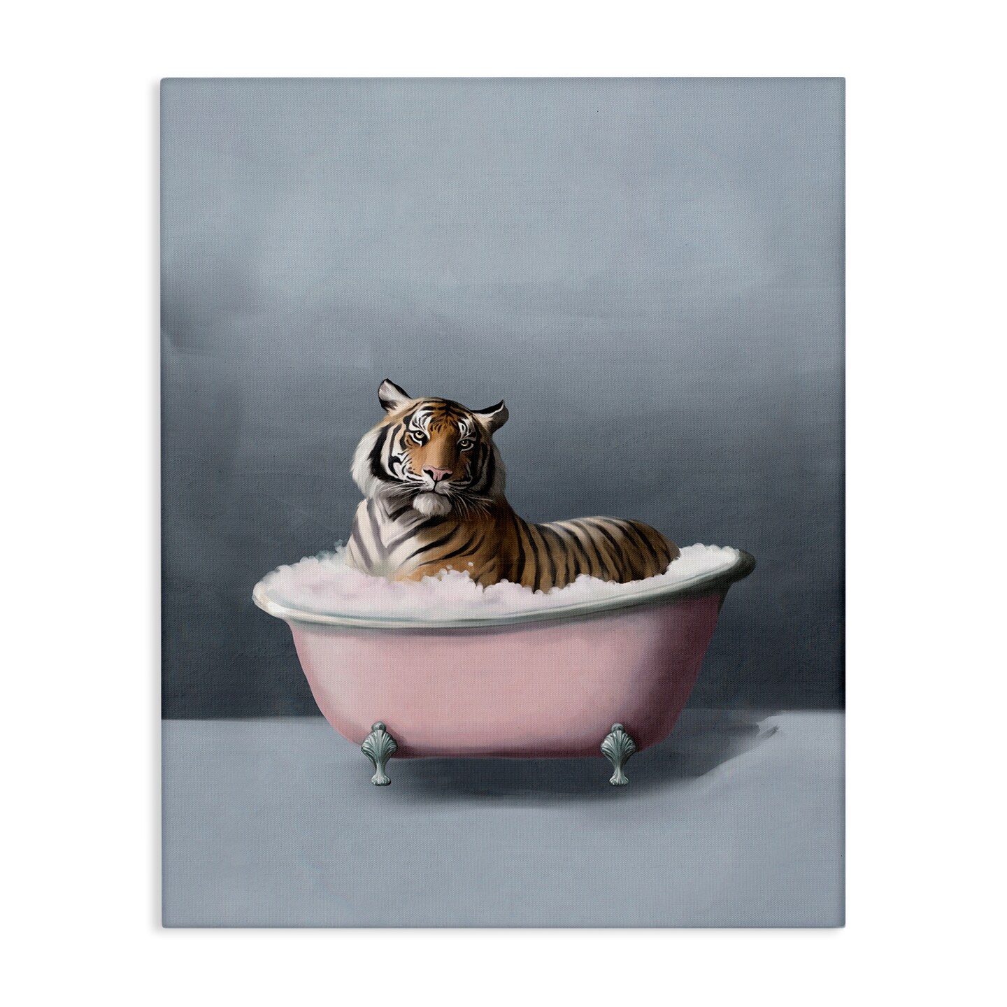Stupell Industries Tiger in the Bathtub Canvas Wall Art Design by Svetlana Aleynikova