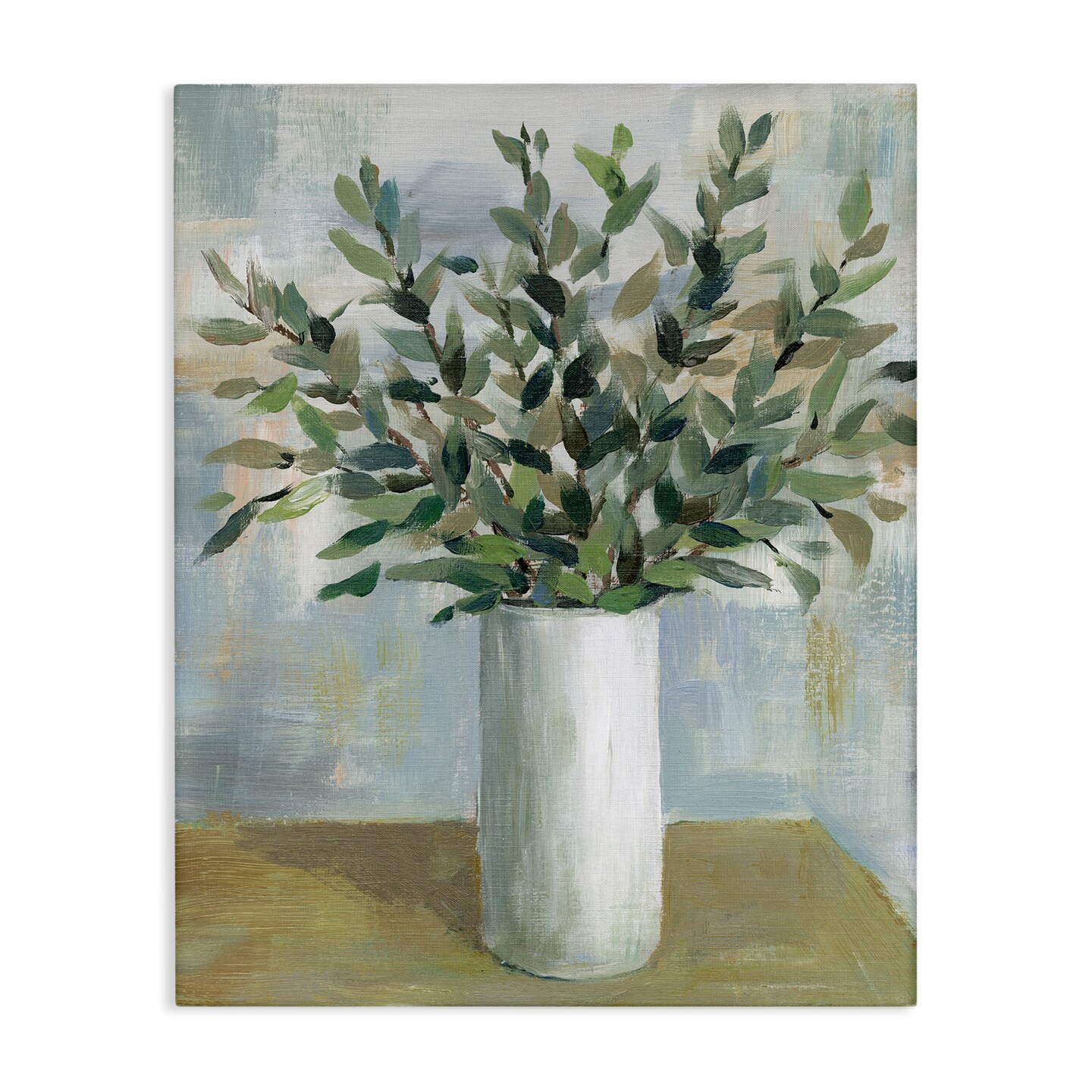 Stupell Industries Leafy Green Plant Vase Canvas Wall Art Design by Cloverfield &#x26; Co.