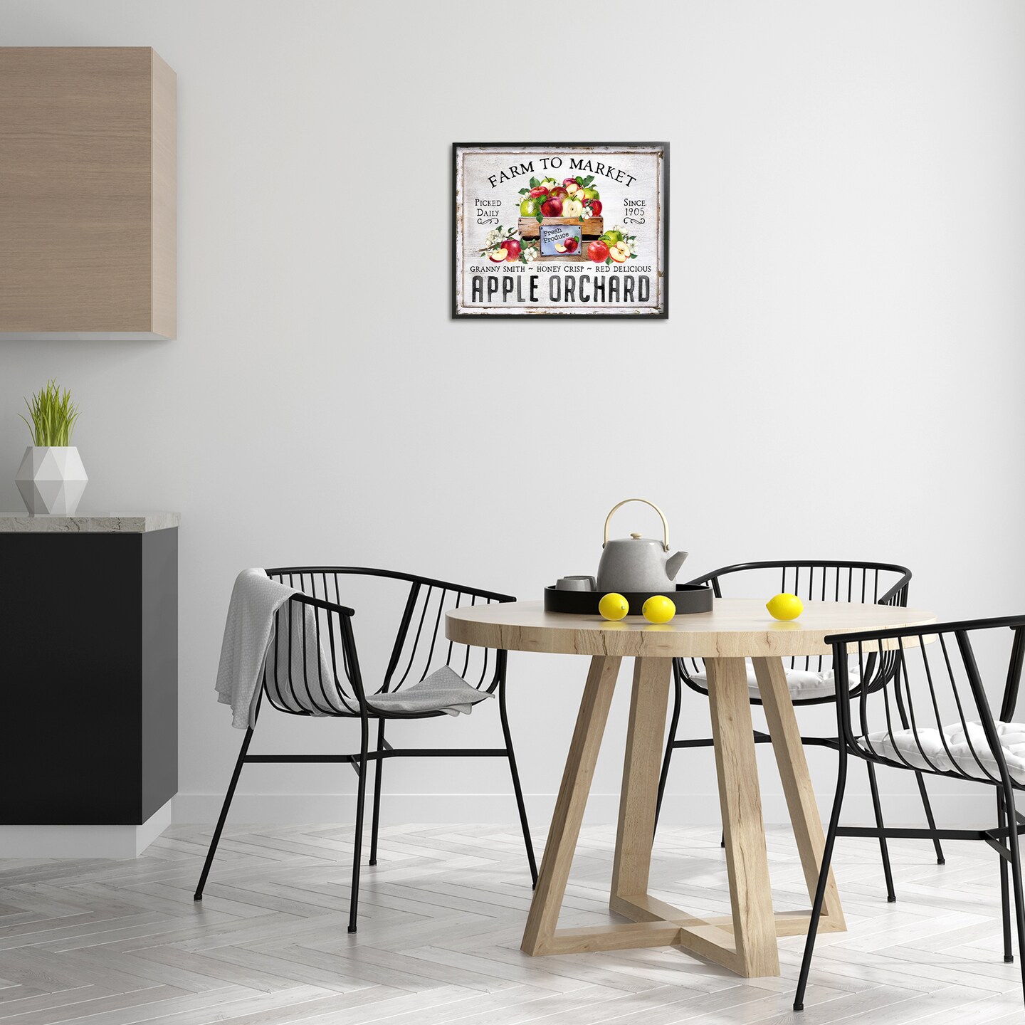 Stupell Industries Farmhouse Apple Orchard Framed Giclee Wall Art Design by Creatif Belle