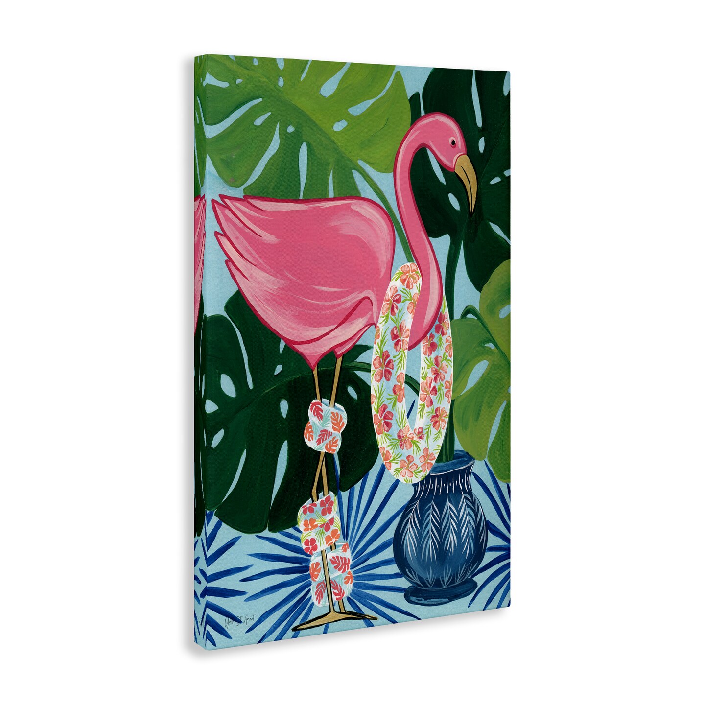 Stupell Industries Beach Ready Flamingo Canvas Wall Art Design by Yvette St. Amant