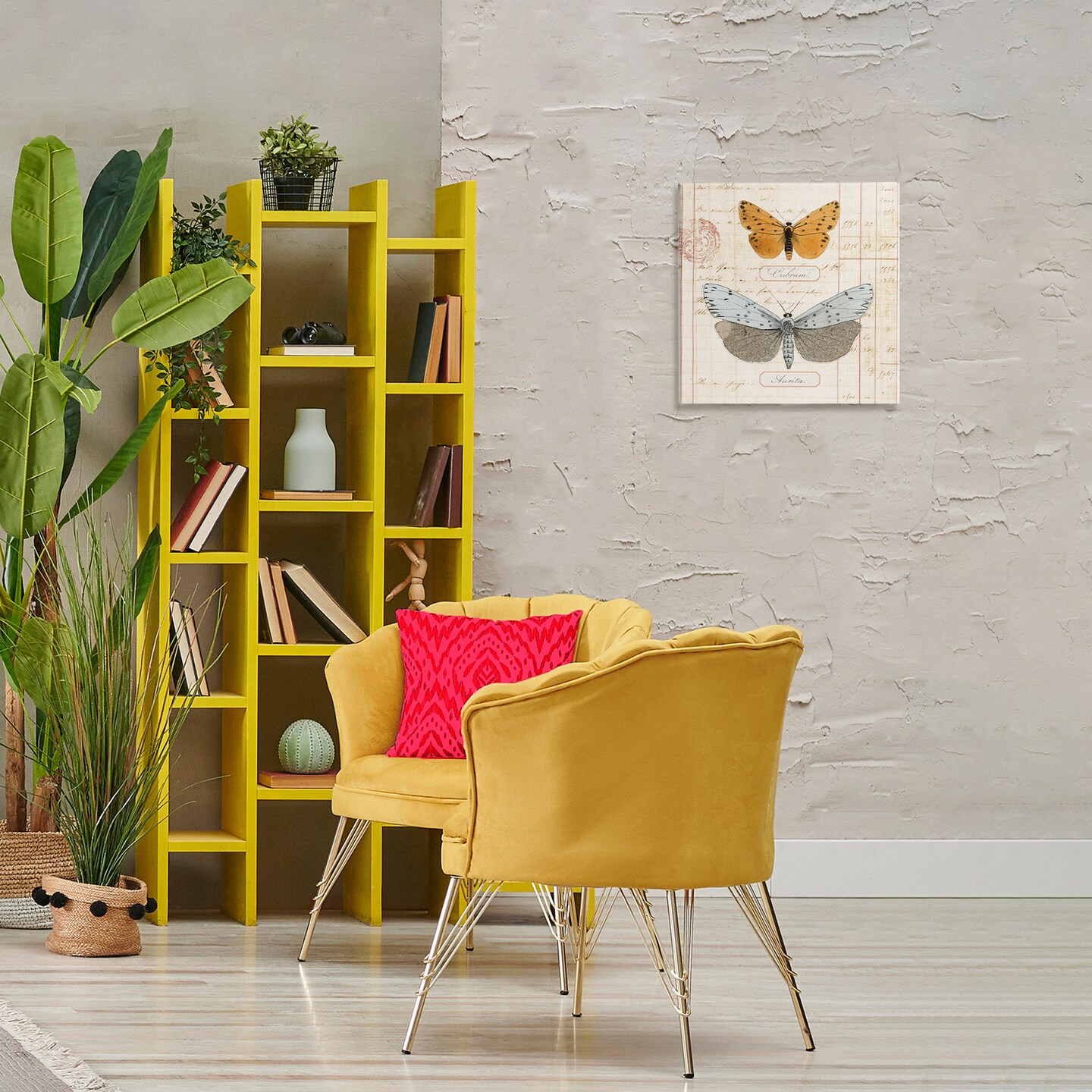 Stupell Industries Vintage Butterfly Specimen Canvas Wall Art Design by Susan Arnot