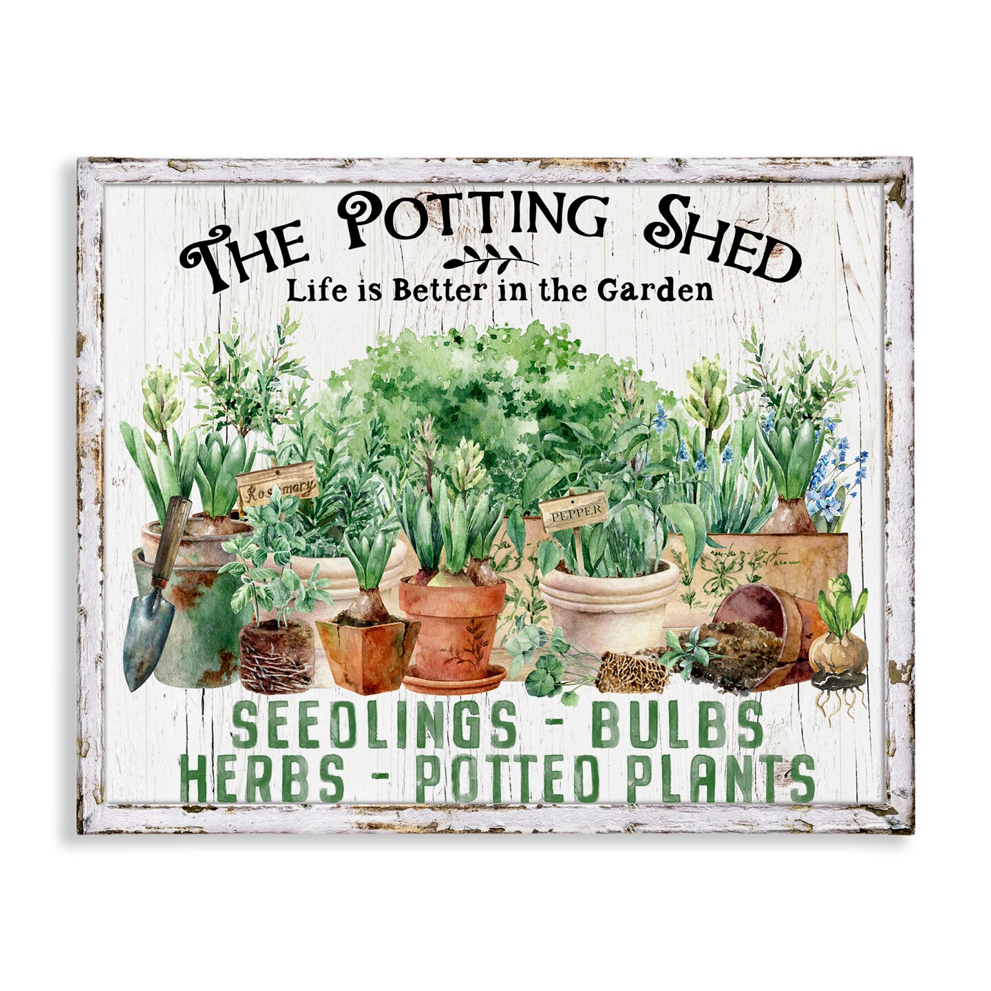 Stupell Industries Farmhouse Potting Shed Canvas Wall Art Design by Creatif Belle