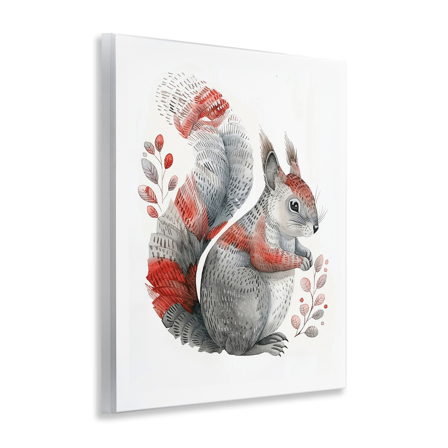 Stupell Industries Scandinavian Style Squirrel Wall Plaque Art Design by LSR Design Studio