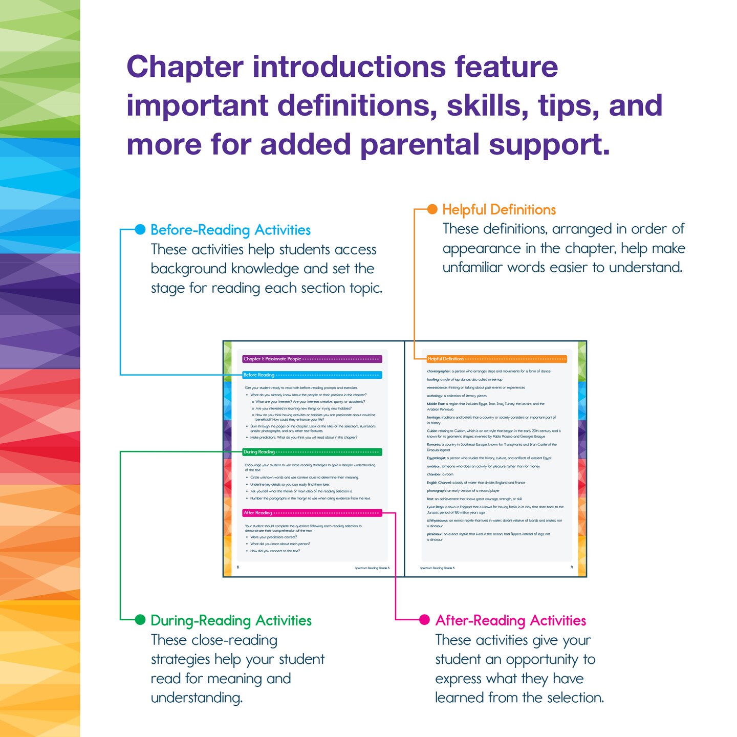 Spectrum Grade 5 Reading Workbook, Reading Comprehension Grade 5, 5th Grade Reading Books With Nonfiction and Fiction Passages &#x26; More, 5th Grade Workbooks