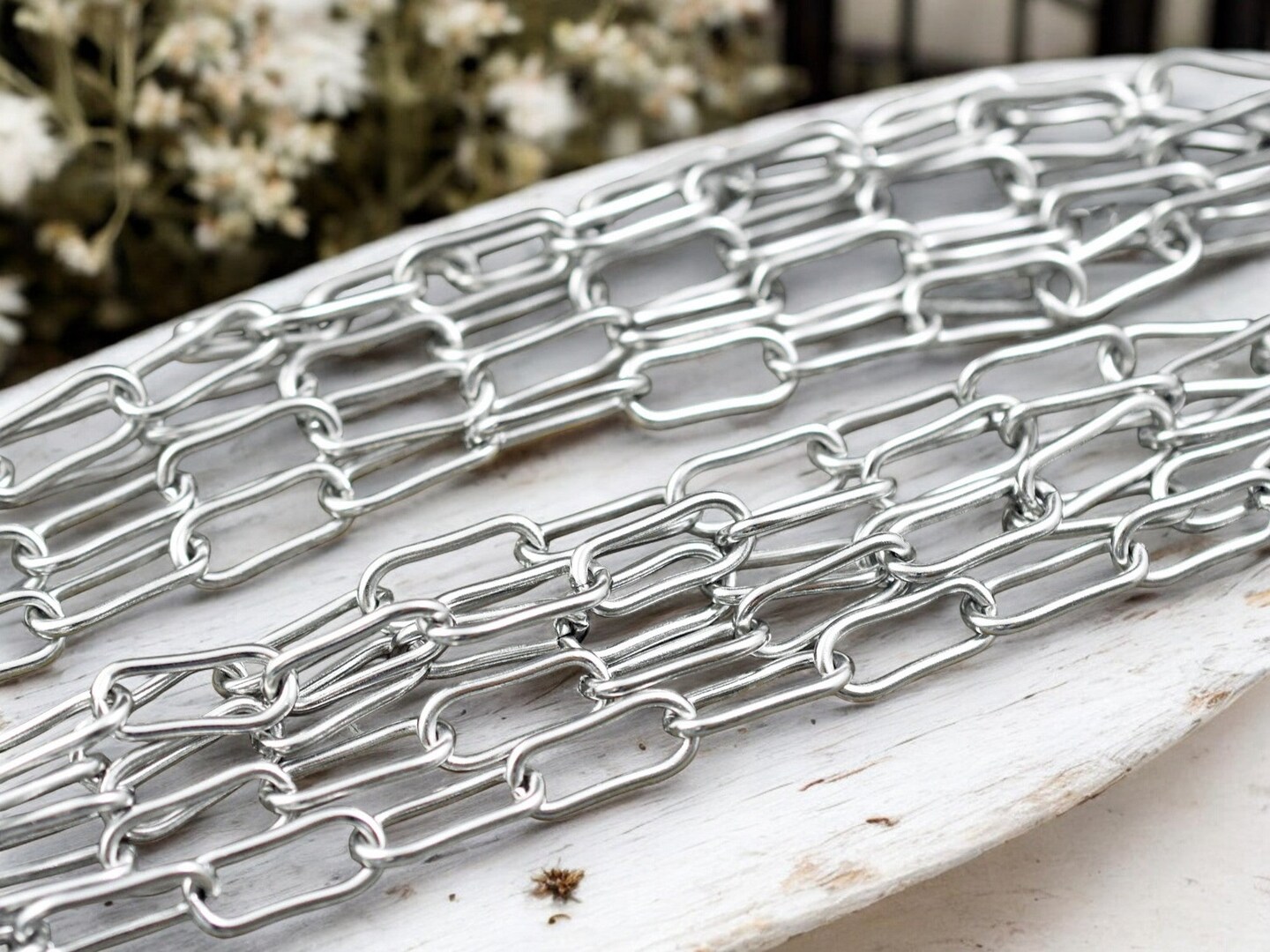 17x7mm 304 Stainless Steel Paperclip Chain -- Sold by the foot