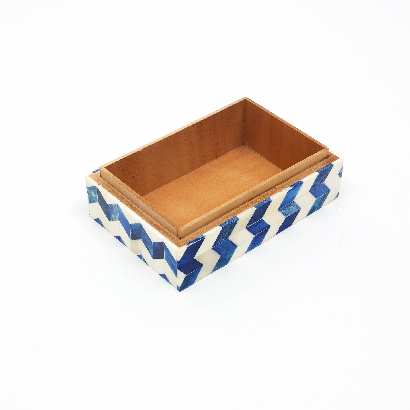 Decorative Box | Handcrafted Zany Zigzag Wooden Unique Storage & Stylish Accent | 6"X4"X2.5"
