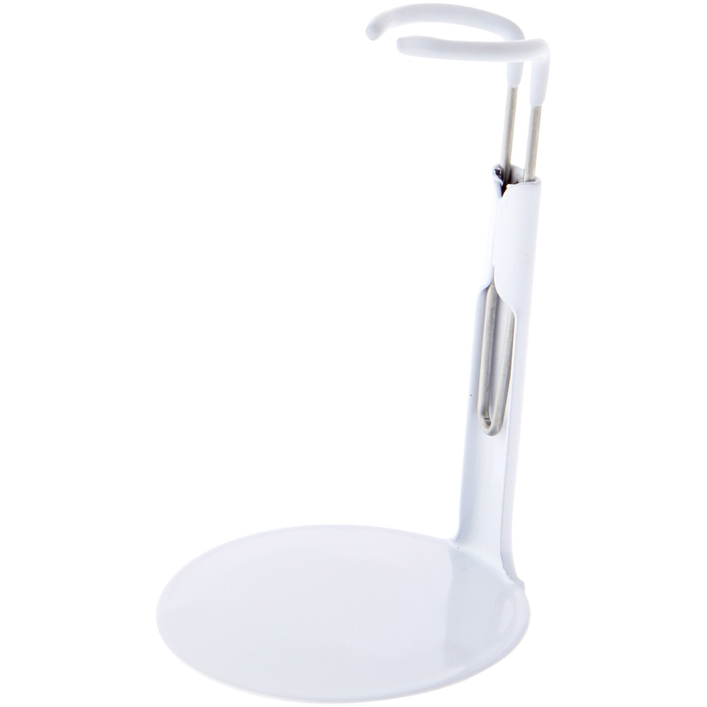 Bard&#x27;s 790W White Adjustable Doll Stand, fits 4 to 5 inch Dolls, waist width adjusts from 0.5 to 1 inches