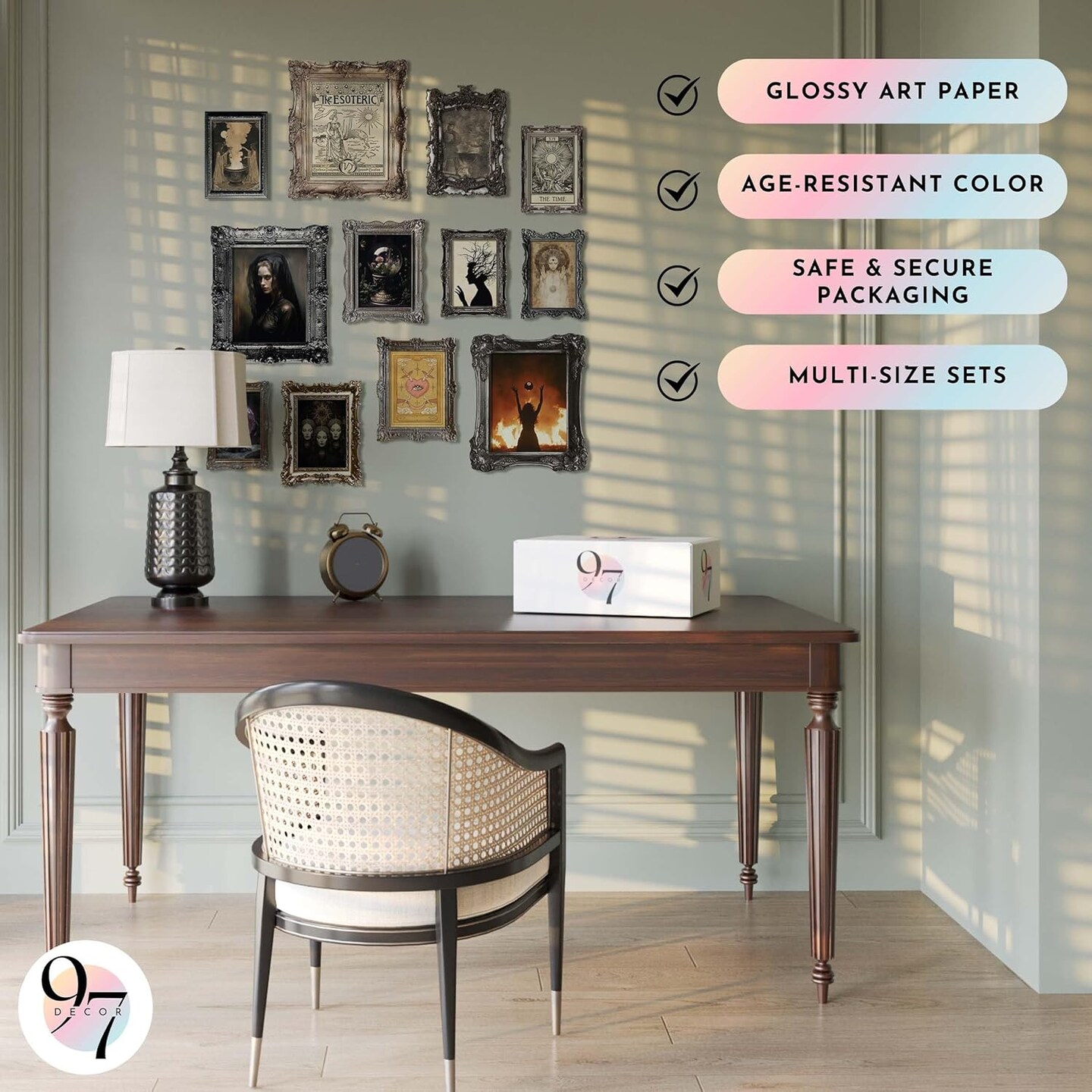 97 Decor Witchy Room Decor Aesthetic – Vintage Gothic Halloween Wall Art Prints, Creepy Dark Witch Posters, Unframed