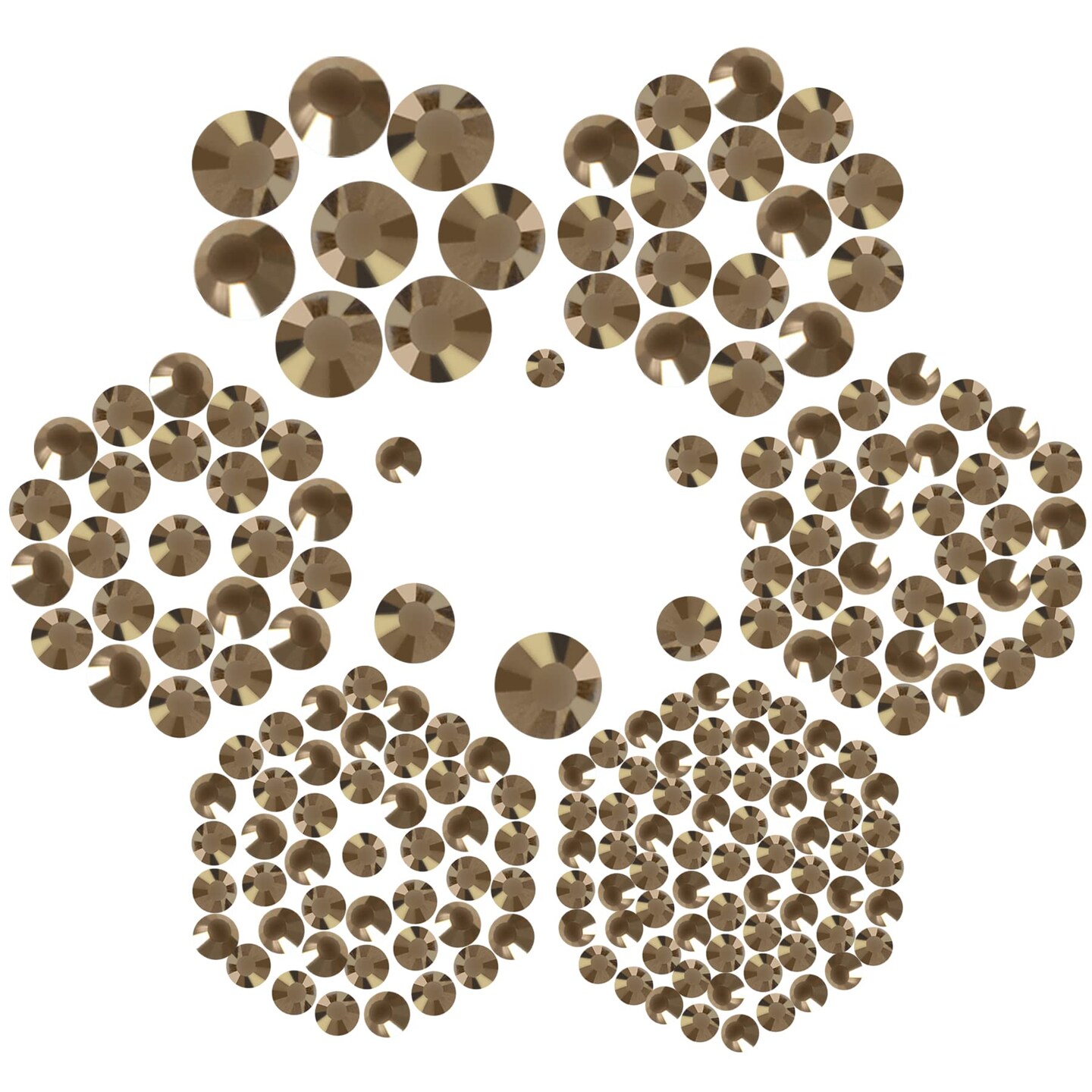 7000pcs+ Flatback Glass Hotfix Iron On Rhinestones Crystal for DIY Making with 1 Tweezer & 1 Picking Pen for Shoes, Clothes, Face Art, Bags, Manicure (Mine Gold, 5-Sizes)