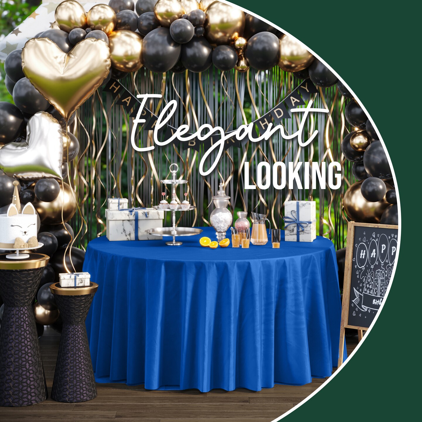 Bulk Pack Plastic Table Cloth - 120 Inch Round Disposable Tablecloth for Parties - Round Tablecloth - Disposable Table Cloths for Parties-Exquisite Party Solids