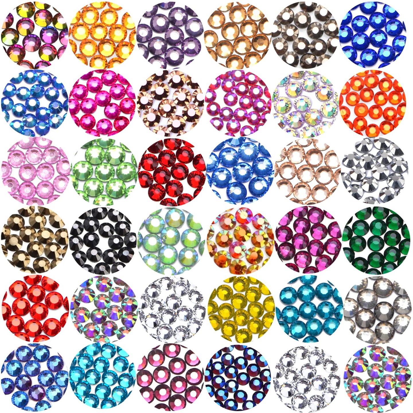 8800pcs+ Flatback Glass Hotfix Iron On Rhinestones Crystal for DIY Making with 1 Tweezer &#x26; 1 Picking Pen for Shoes, Clothes, Face Art, Bags, Manicure (34-Colors, SS 10)