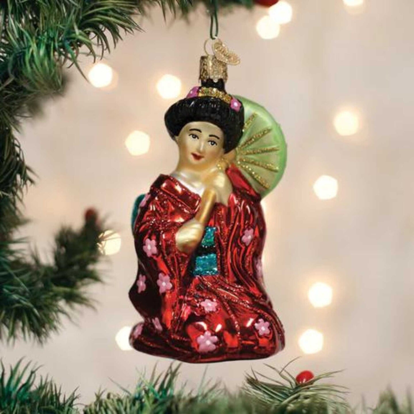 Old World Christmas 5.0 Inch Geisha Christmas Tree Ornament , Traditional Japanese Culture
