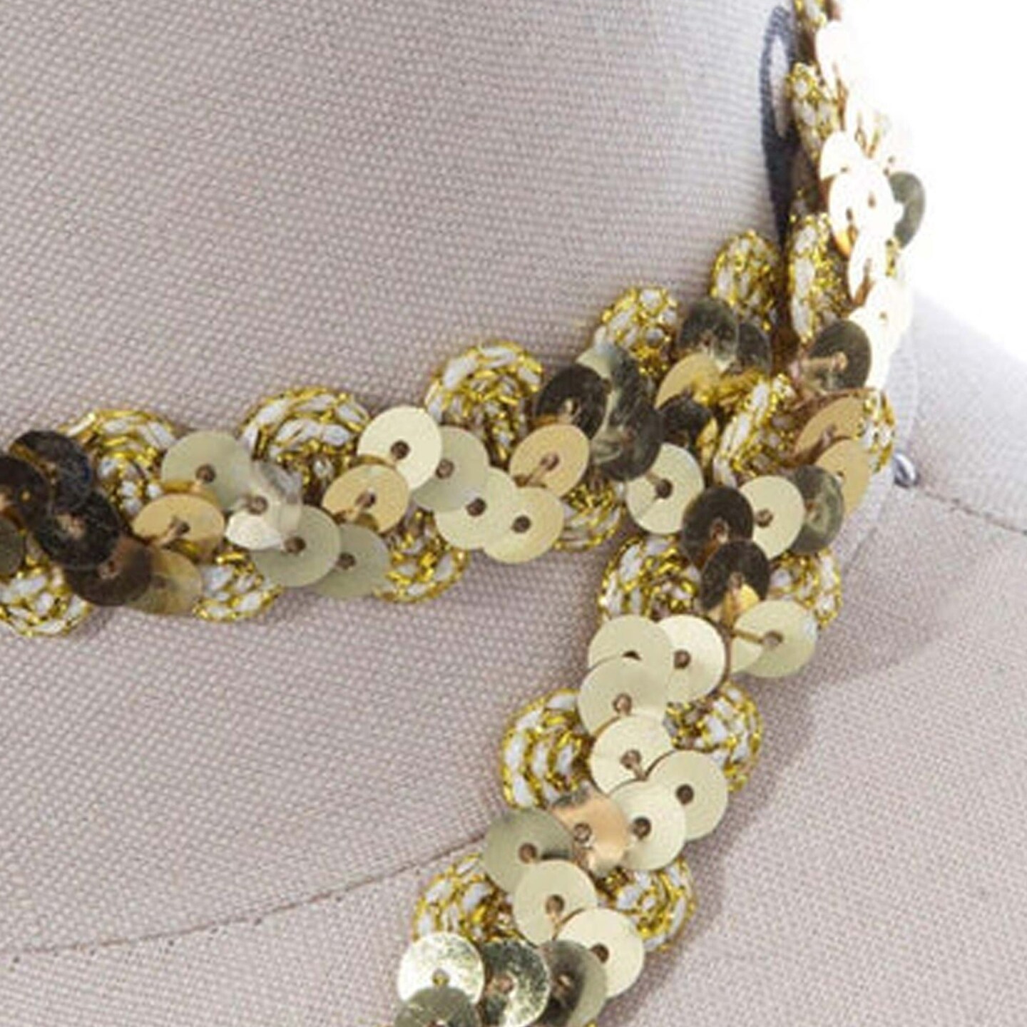 2 Yards 1" Wide Glittery Gold Sequin Ribbon Trim Non-Stretch Banded Lace for Costumes & Accessories