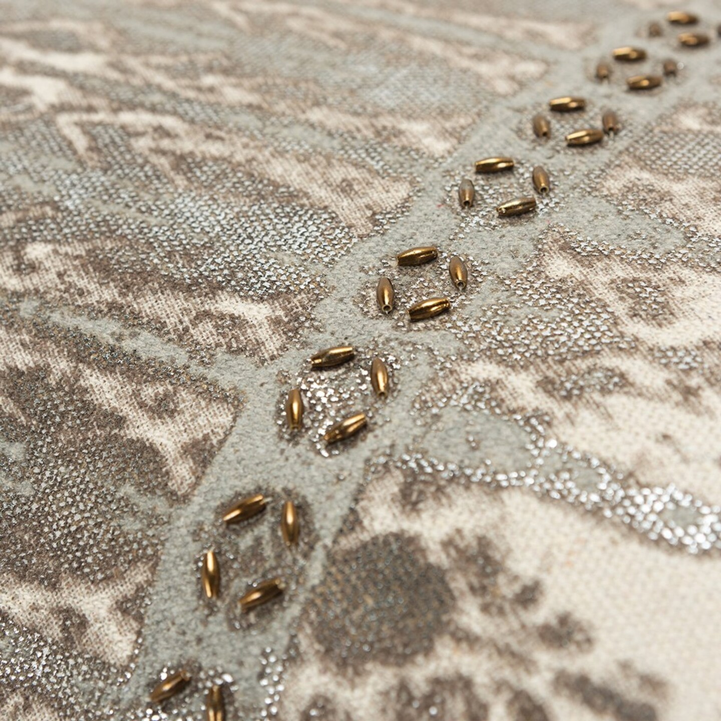 Edge Collections - 26 x 14 x 6.25 inches - Gray - Tribal Distressed Lumbar Decorative Pillow - 1 Piece