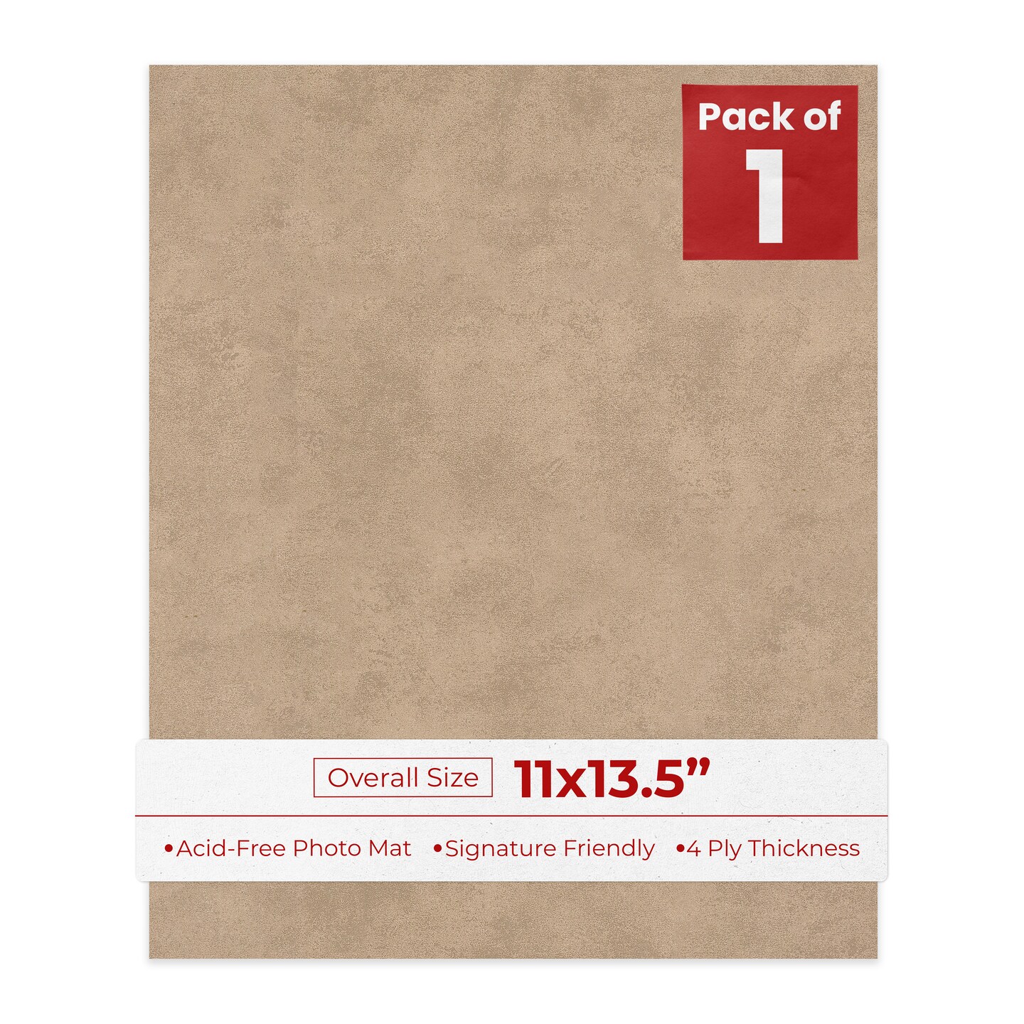Earthen Taupe 11x13.5 Uncut Mat Board - Blank Sheets, No Opening