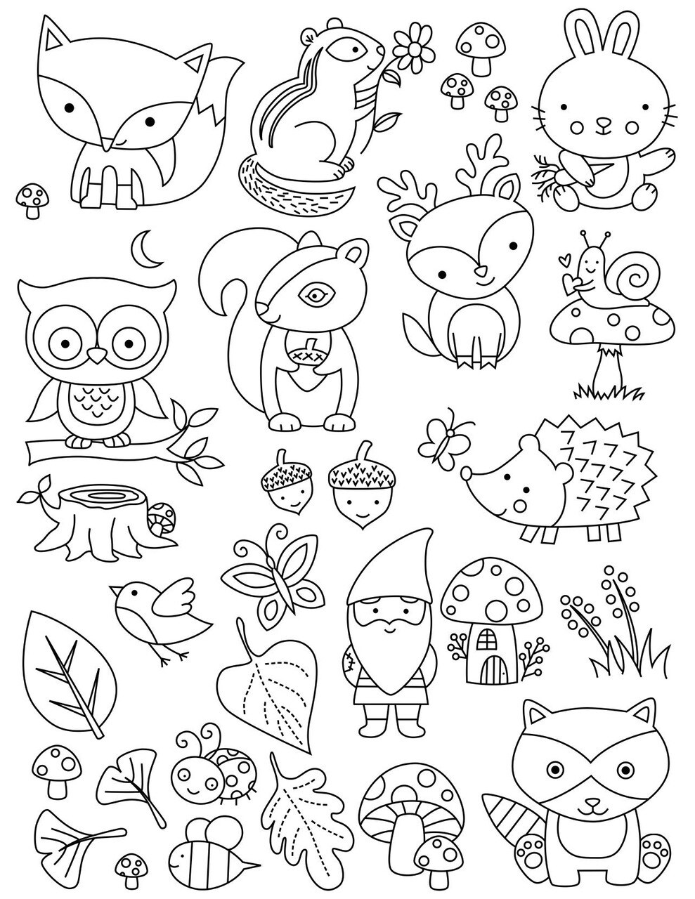 Stitcher's Revolution Forest Friends SR30 embroidery iron on pattern