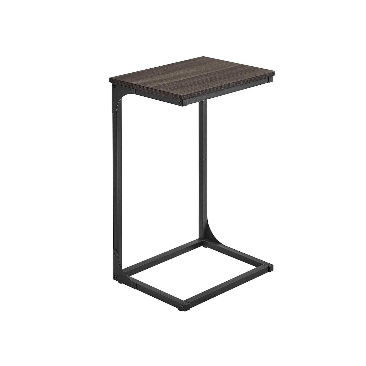 Narrow C Table End Table, Slide Under Sofa Side Table with Adjustable Feet for Living Room Bedroom