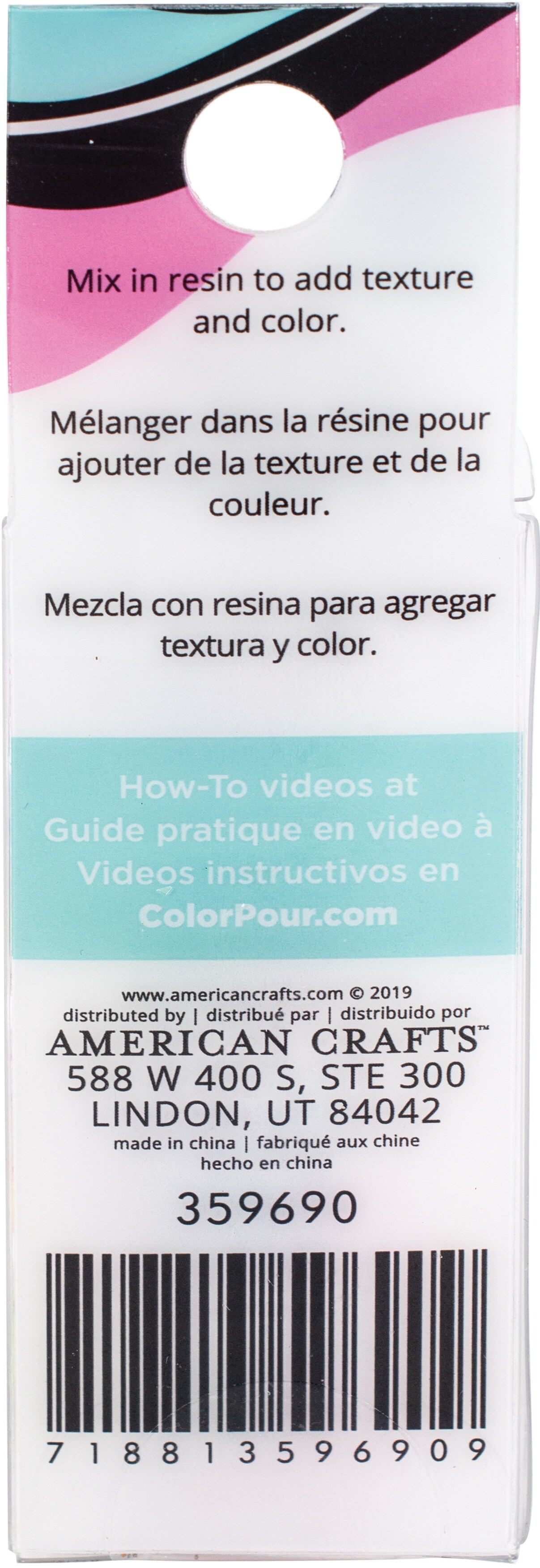 American Crafts Color Pour Resin Mix-Ins-Mini Confetti - Pastel 4/Pkg