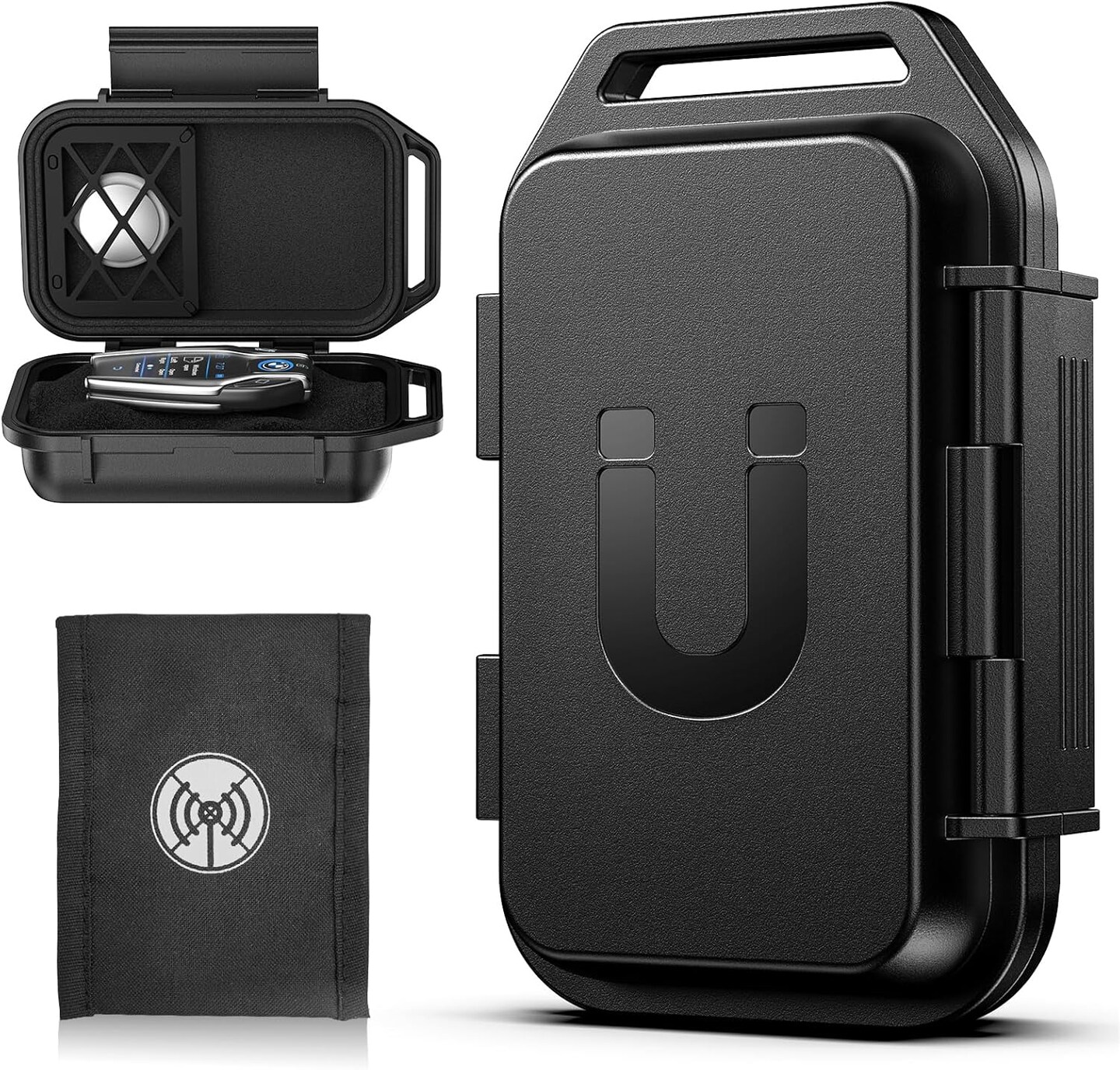 Magnetic Key Box, Magnetic Key Holder Under Car, Hide a Key Magnetic Car, Waterproof & Dustproof Magnetic Key Hider Outdoor, Magnet Storage Box