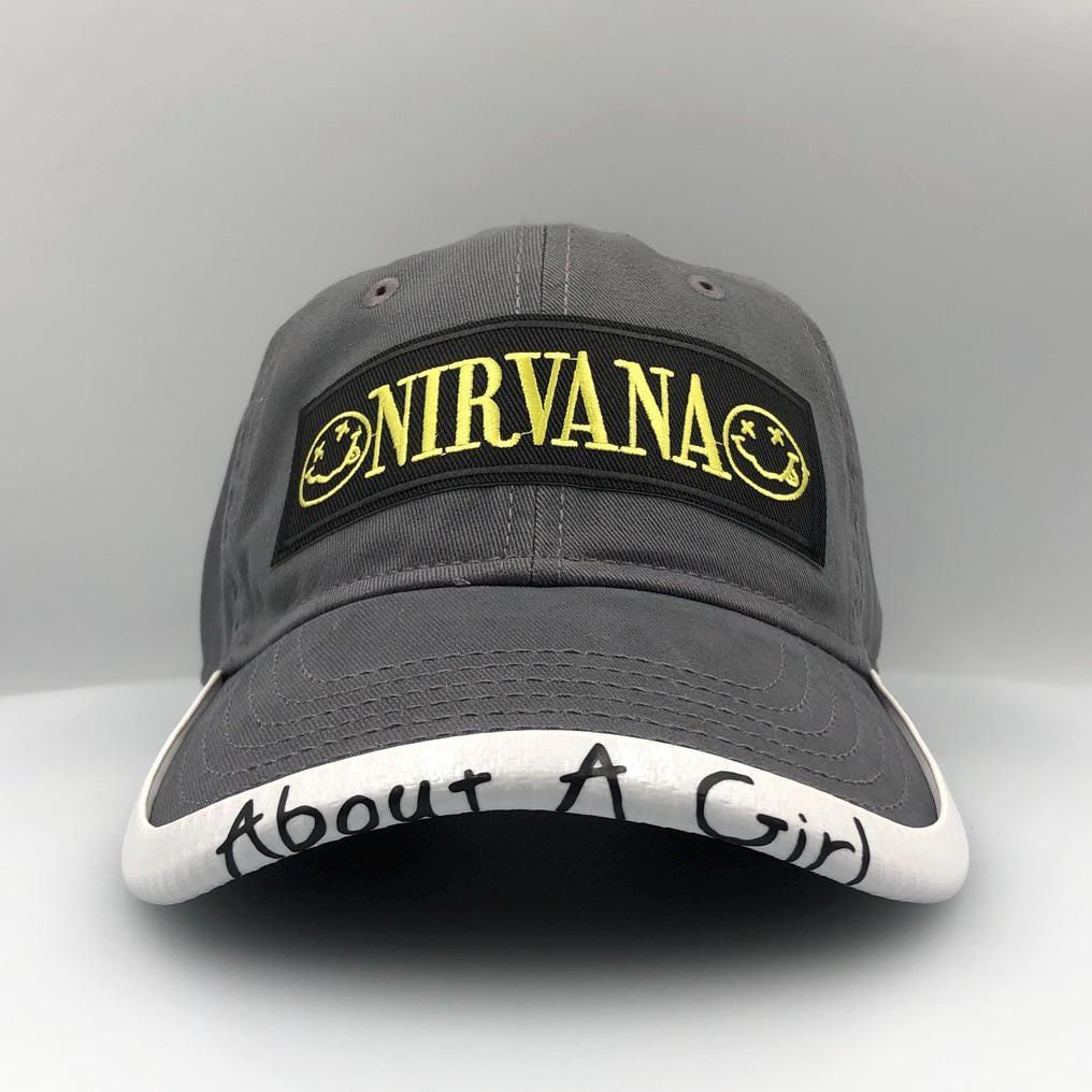 Nirvana Hat with Customized BrimmTrimm Hat Accessory Brim Protector  Alternative Rock Cobain Grohl Grunge 90's Personalized Gift Concert Wear |