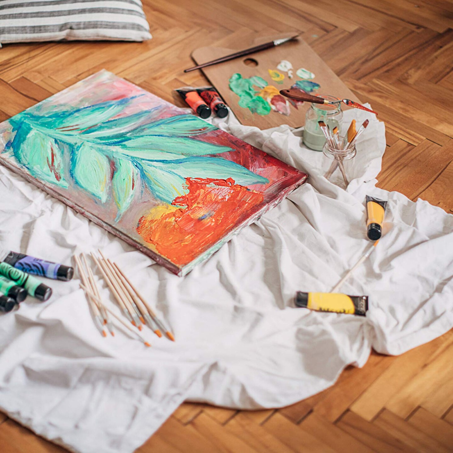 Stretched Canvas, 6x8, 8x10, 10x12, 12x16, 8 Set Artist Canvase Frame Board Panels, 100% Cotton Blank Canvase Oil Acrylic Watercolor Pouring Paint, Acid-Free for Kids &#x26; Artists