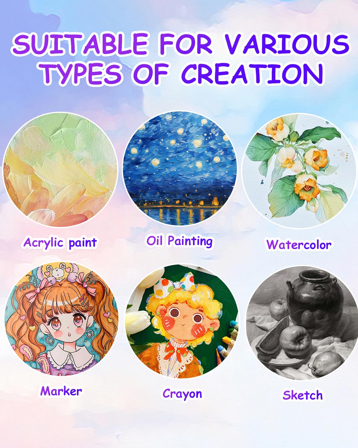 5x7 Inch Canvas Boards for Painting, 8 Pack Primed Acid-Free Blank Canvas Panels, Mini Canvas for Beginners &#x26; Artist, Small Canvases for Painting for Classroom and Painting Parties.