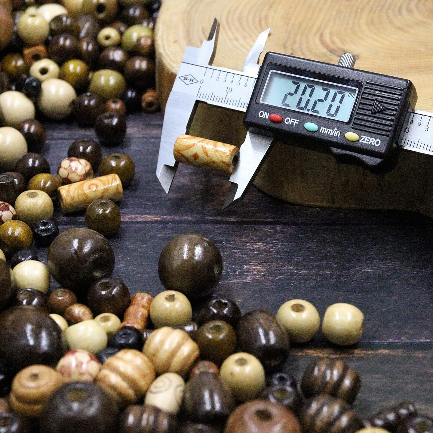 700 Wooden Beads for Jewelry Making Adults, Assorted African Beads, Wood Beads for Craft Bracelets and Necklace Jewelry
