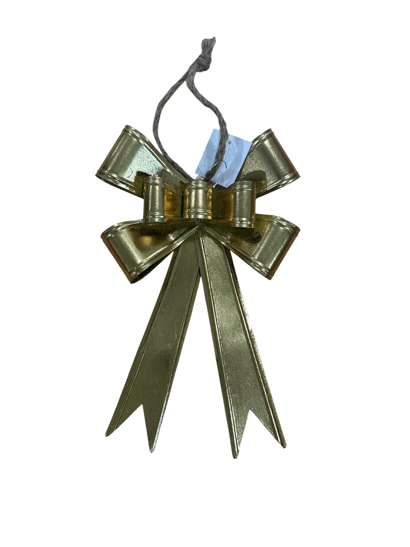 Gold Metal Bow Ornament – Elegant Holiday Decoration 10"x6.5"-570677