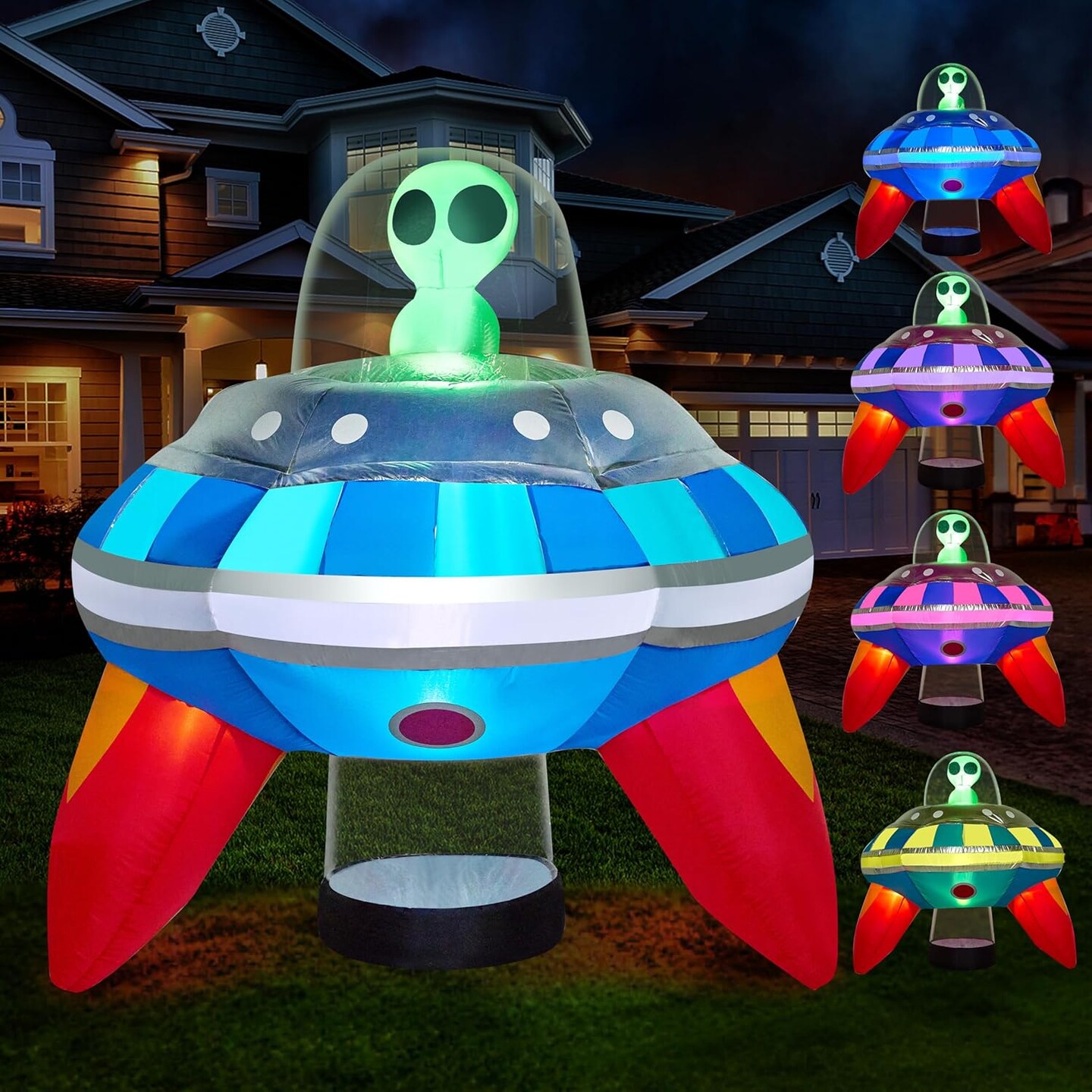 5 FT Halloween Inflatable Alien with Colorful LEDs | Michaels